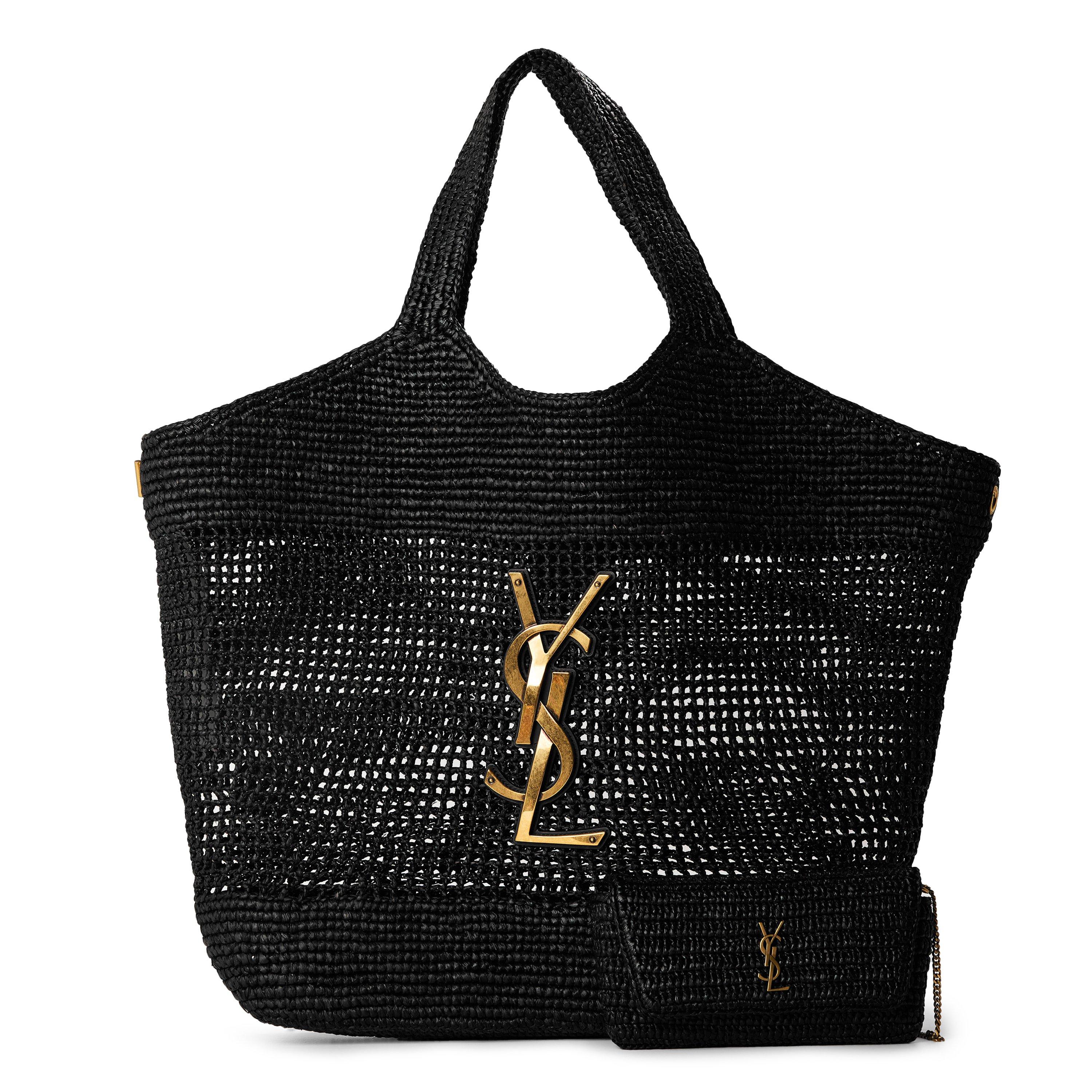 Saint Laurent Women's Straw Bag - Nero/Nero