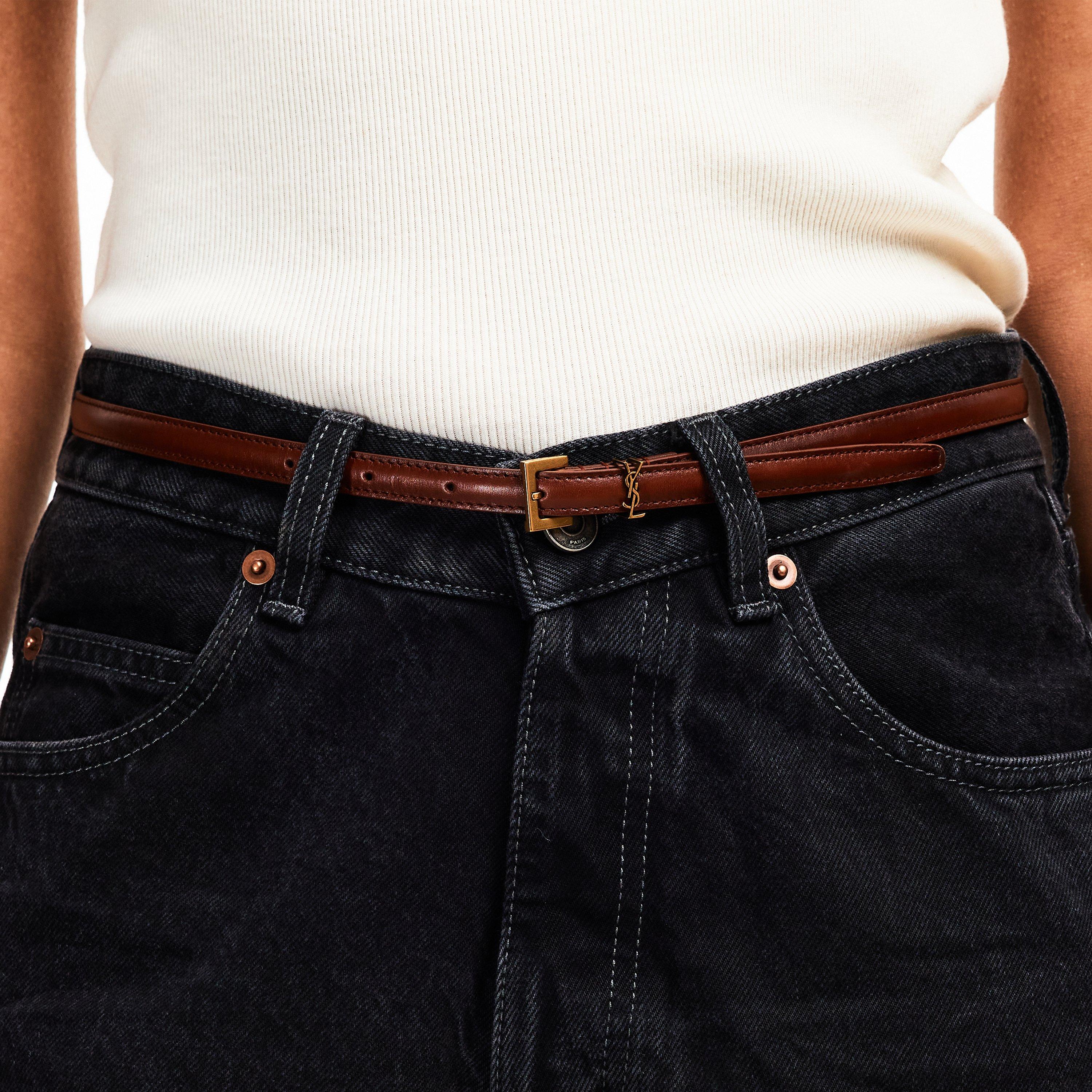 Drk Wet Clay - Saint Laurent - Saint Slim Belt Ld62 - 3