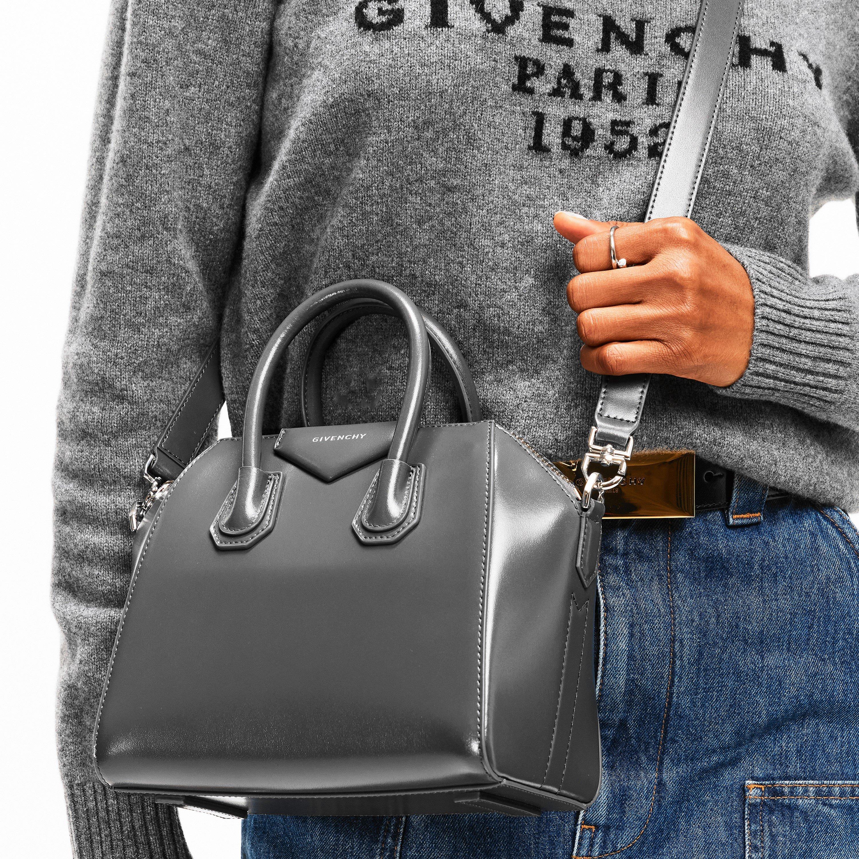 Dark Grey - GIVENCHY - Women's GIV Mni Antigona Top Handle Bag - 3