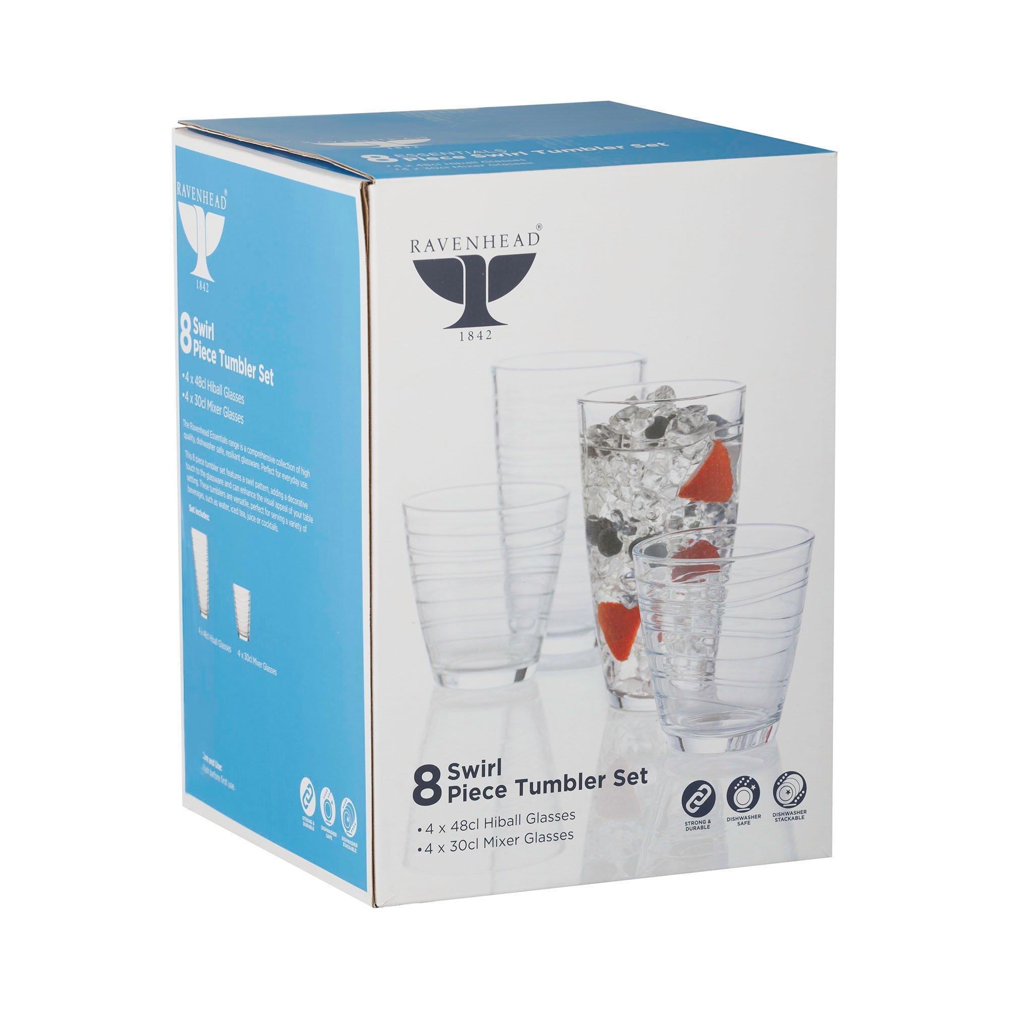 Clear - Ravenhead - Essentials Swritl tumbler set 8 piece - 2