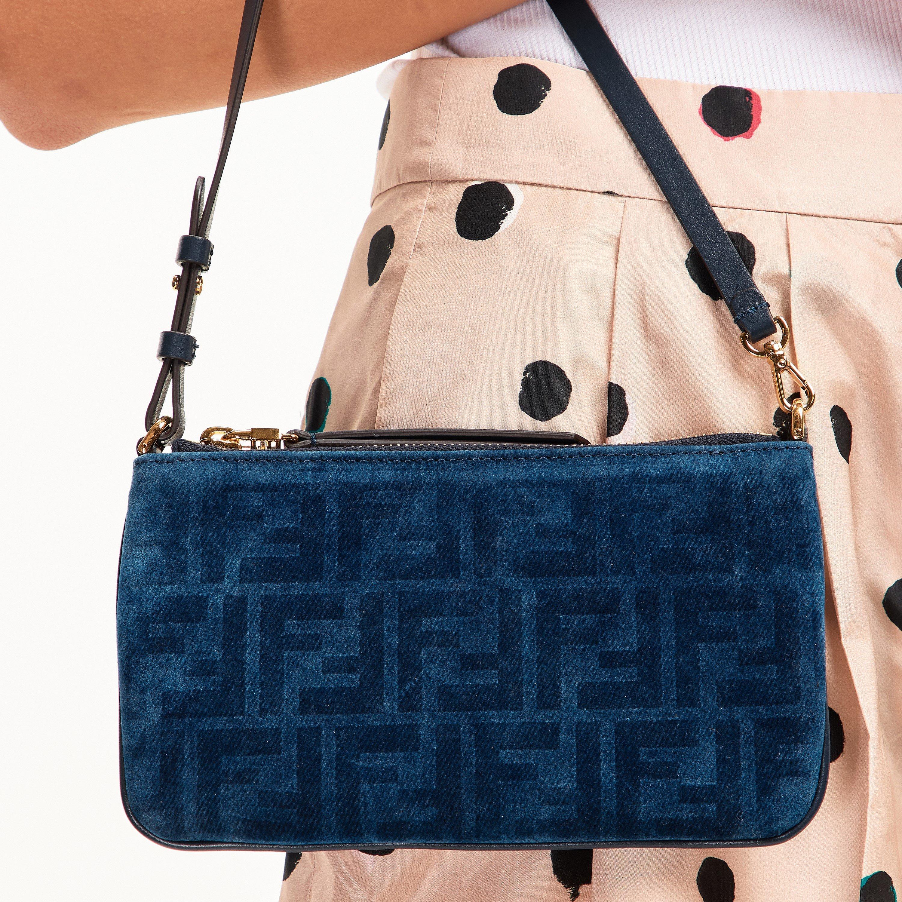 Blue - Fendi - Women's FF Flat Pouch - 3