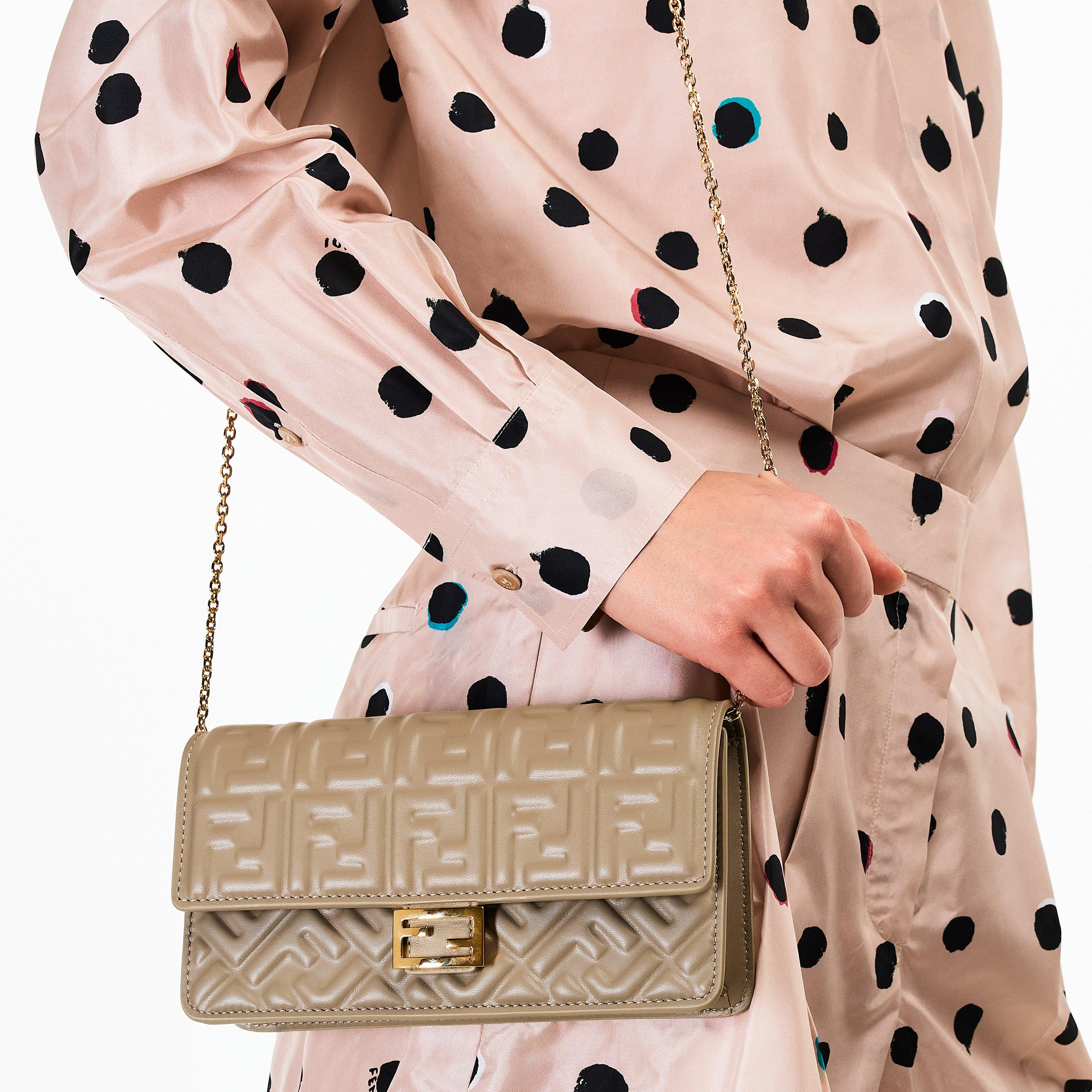 Tortora - Fendi - Women's Leather Wallet On Chain - 3