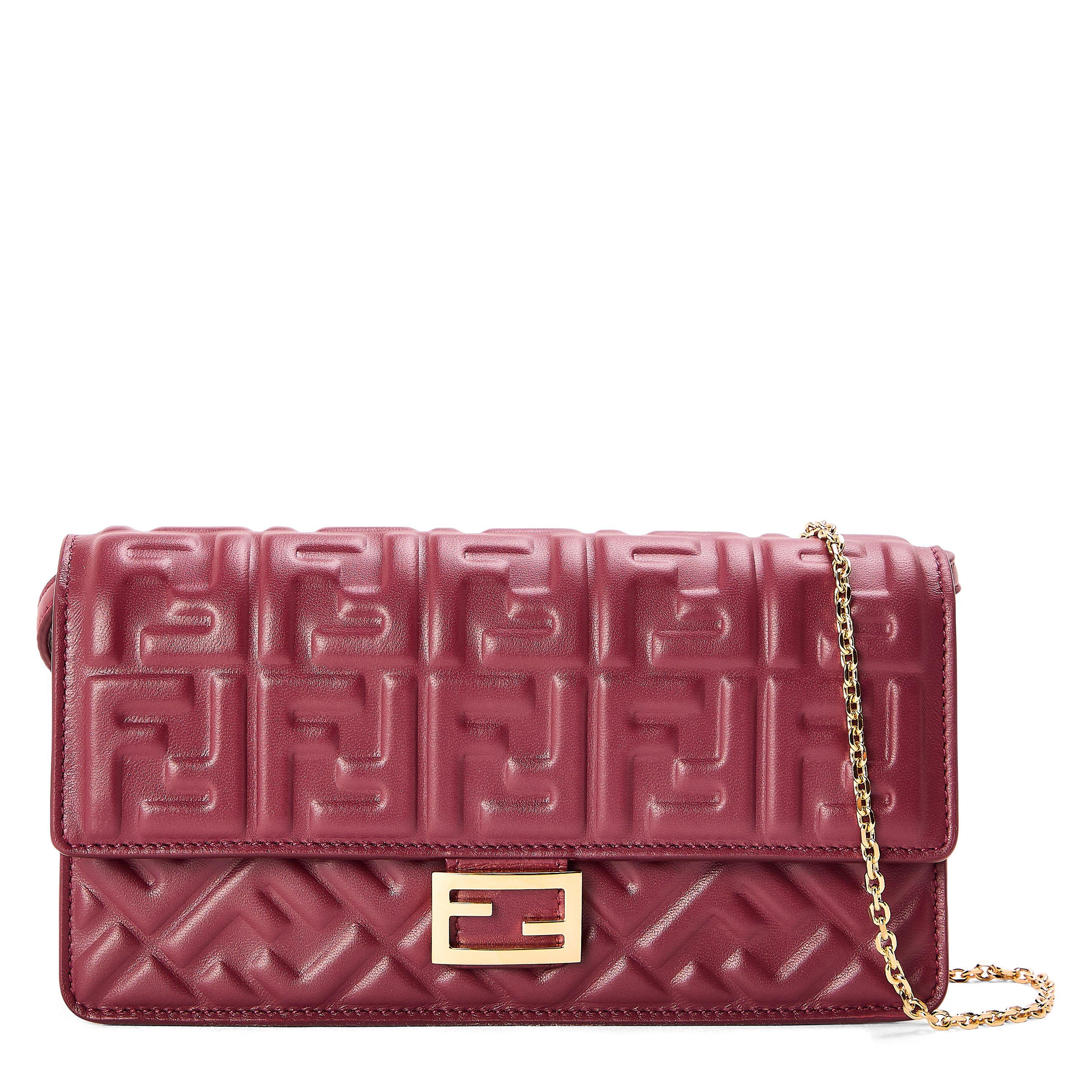 Fendi Womens Leather Baguette - Rosse