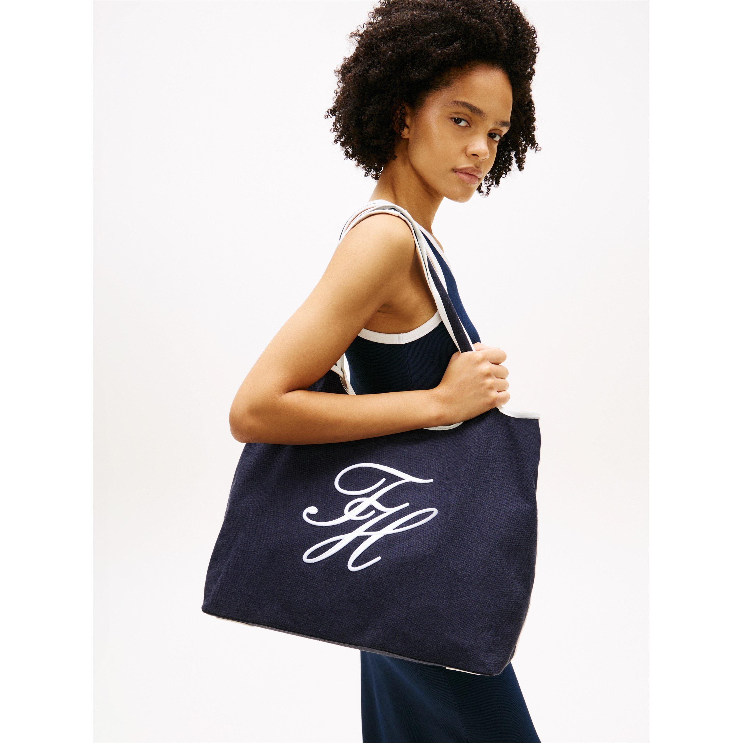 Blue/Canvas - Tommy Hilfiger - Tommy Canvas Tote Ld63 - 2