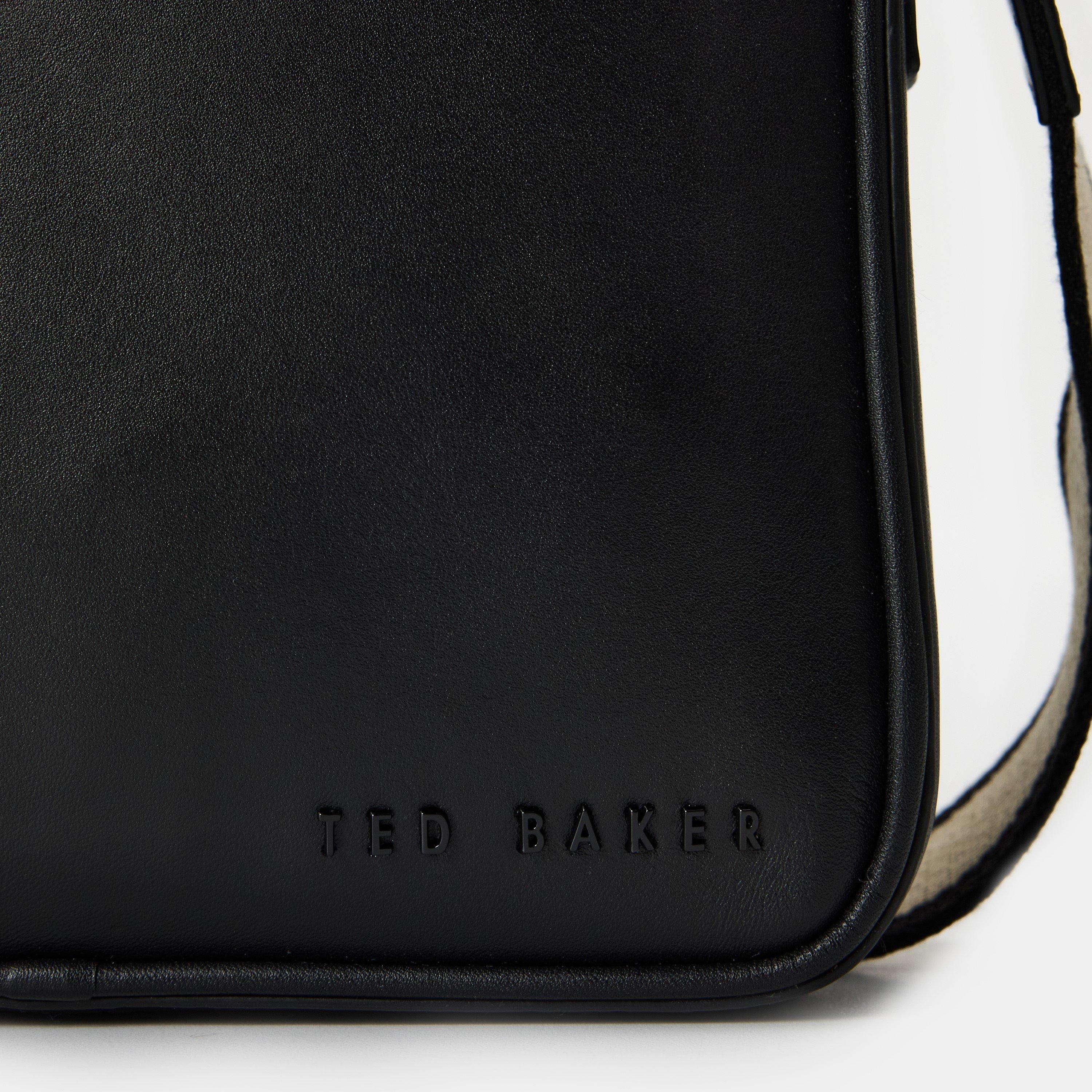 Black - Ted Baker - Ted Leather Flight Bag - 3