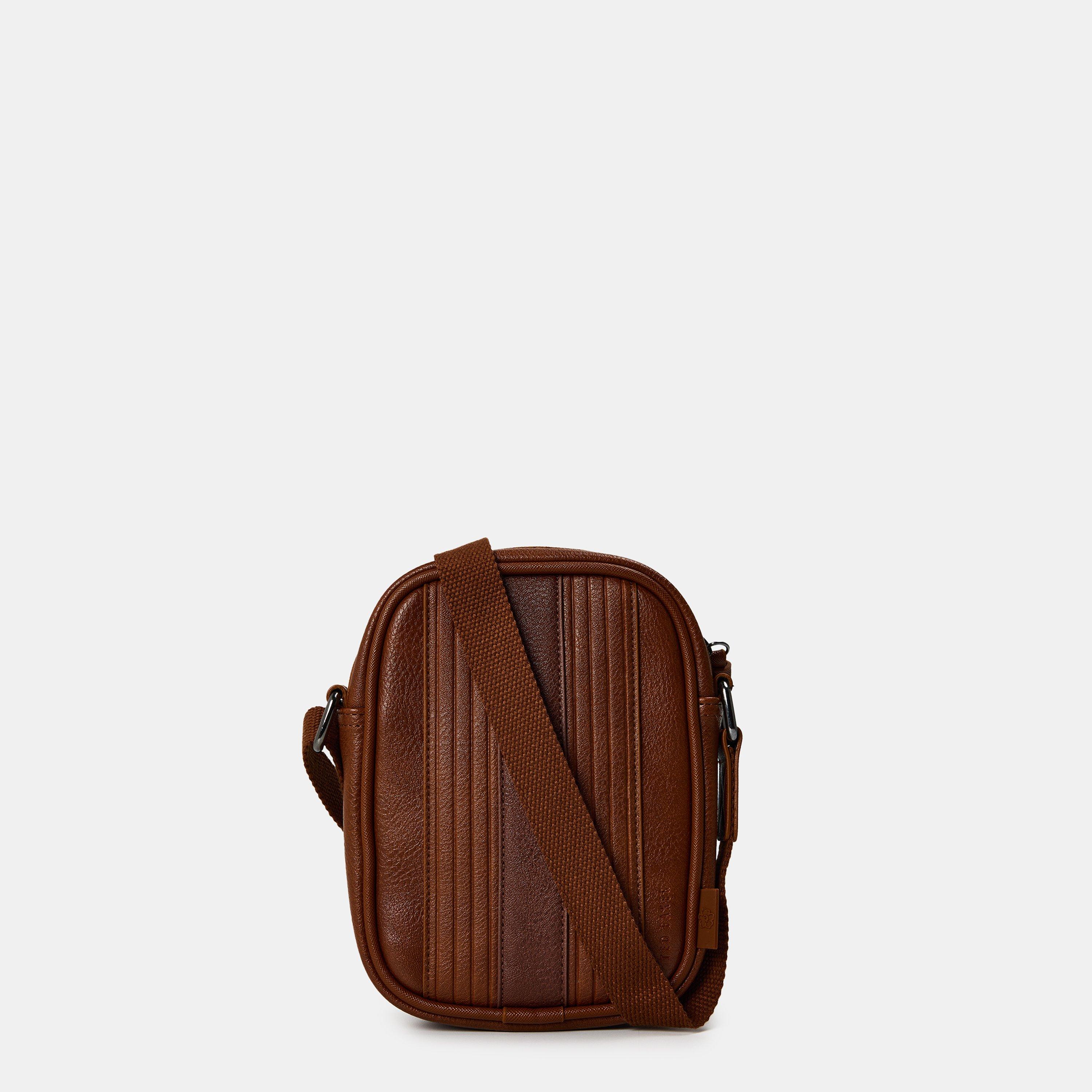 Tan - Ted Baker - Men's Striped Flight Cross Body Bag - 1