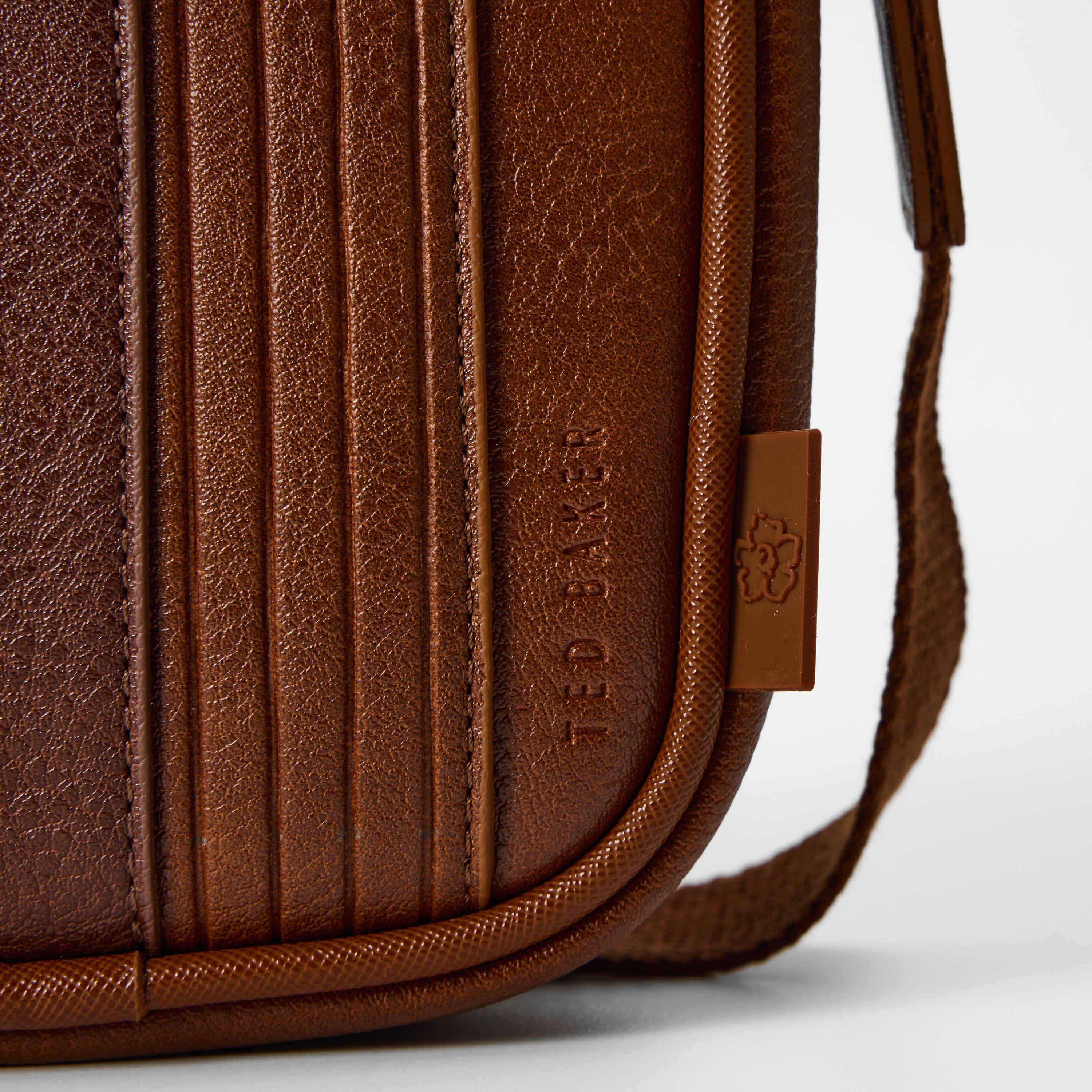 Tan - Ted Baker - Men's Striped Flight Cross Body Bag - 3