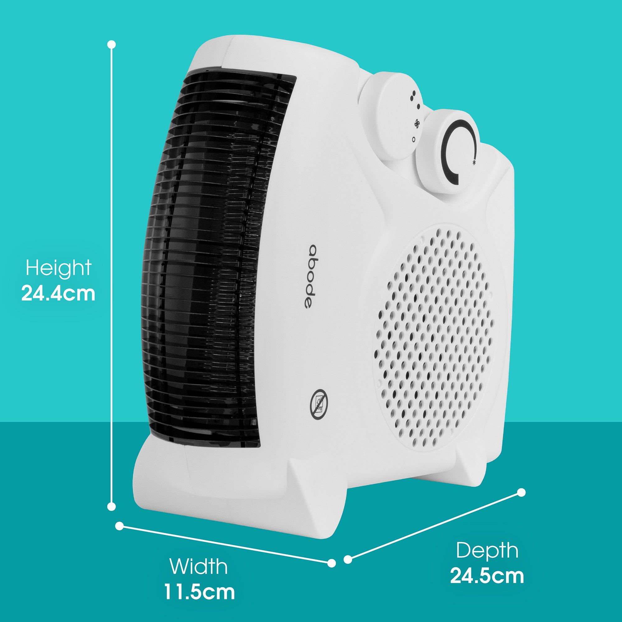White - Abode - AFH1001 Horizontal & Vertical Fan Heater in White - 2
