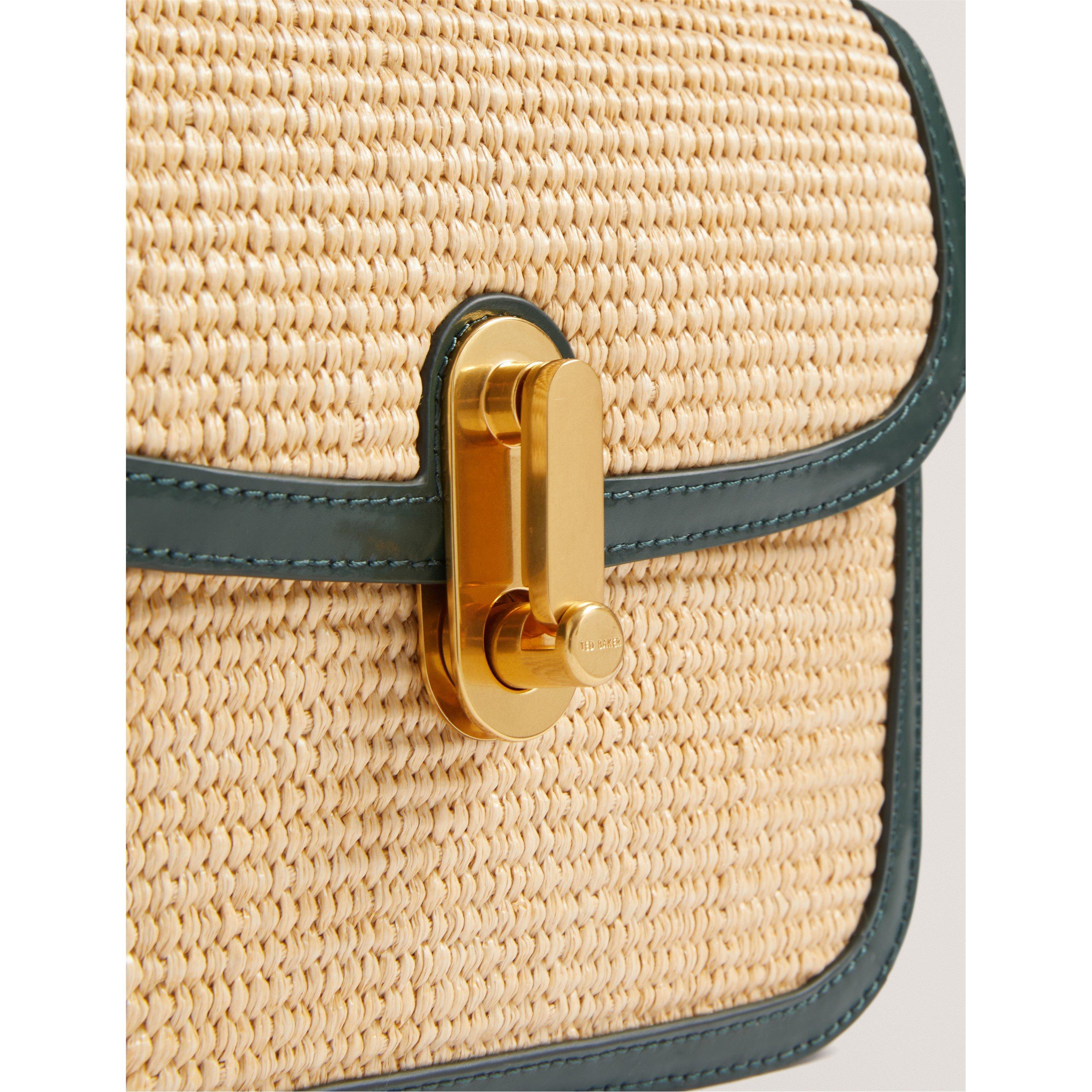Mid-Green - Ted Baker - Women's Raffia Cross Body Bag - 3