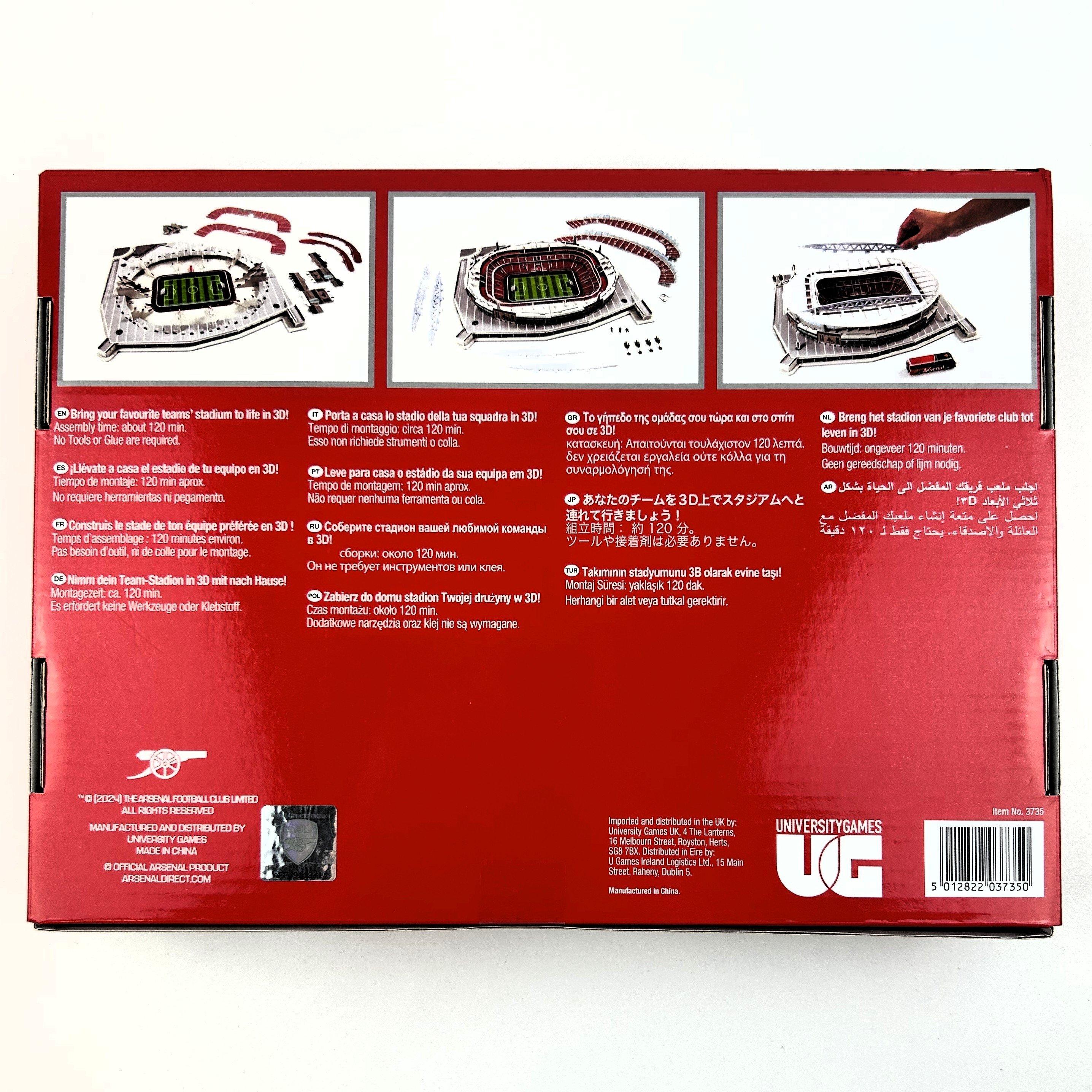 Arsenal Emirate - University Games - Football Stadium 3D Puzzle- Manchester City- Liverpool- Arsenal - 2