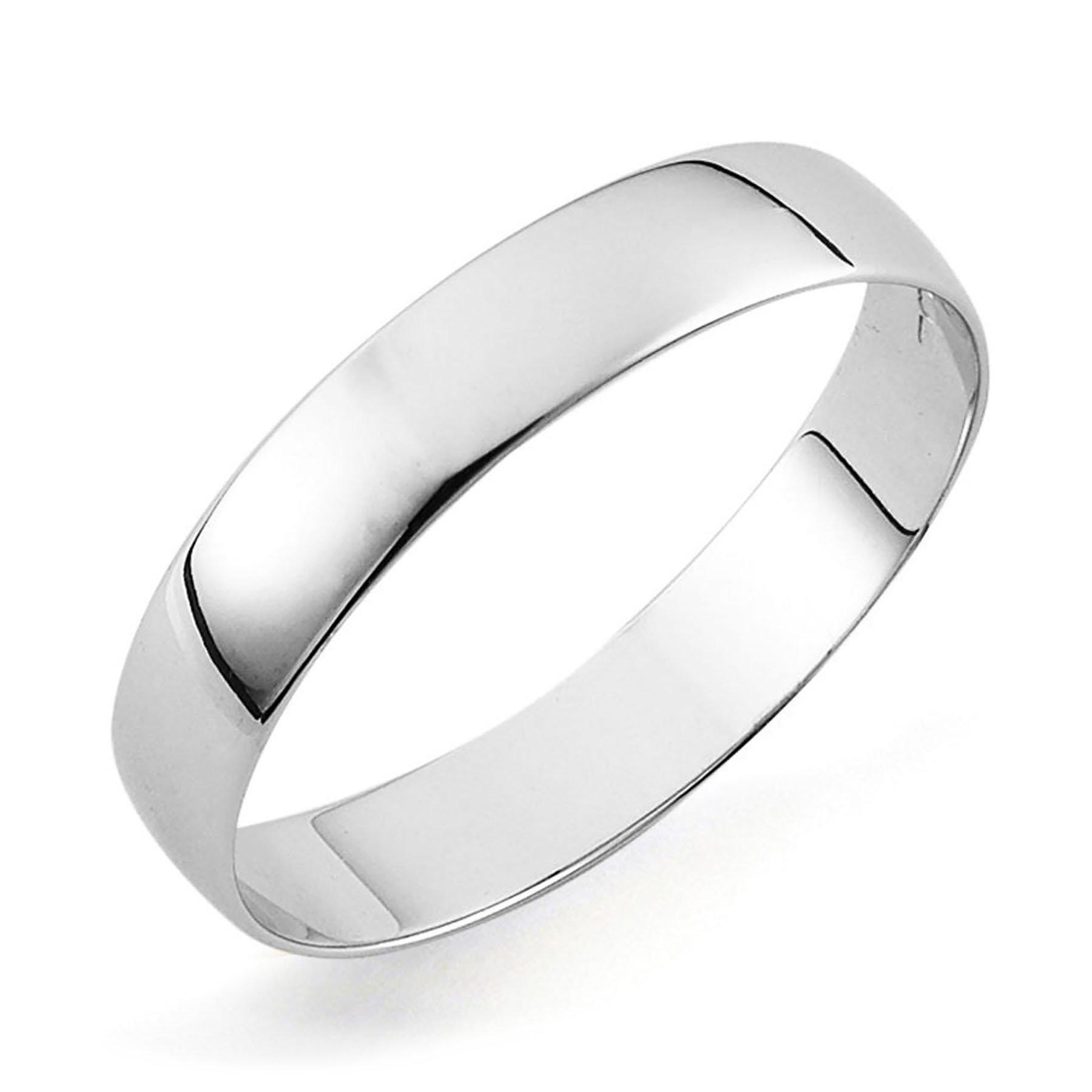 Gold - Be You - 9ct White Gold Plated Ladies Wedding Band Ring