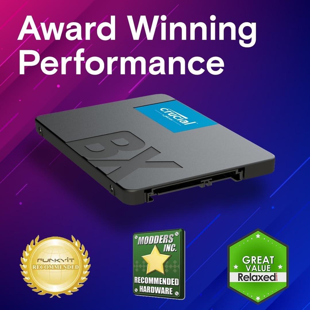 Black - Crucial Technology - BX500 500GB Internal 2.5 Inch SSD - 6