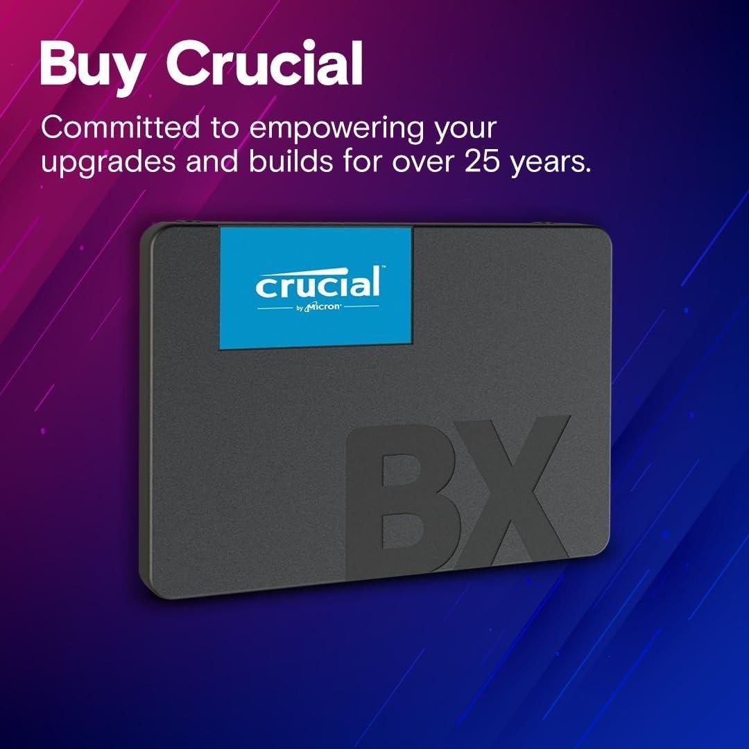 Black - Crucial Technology - BX500 500GB Internal 2.5 Inch SSD - 7