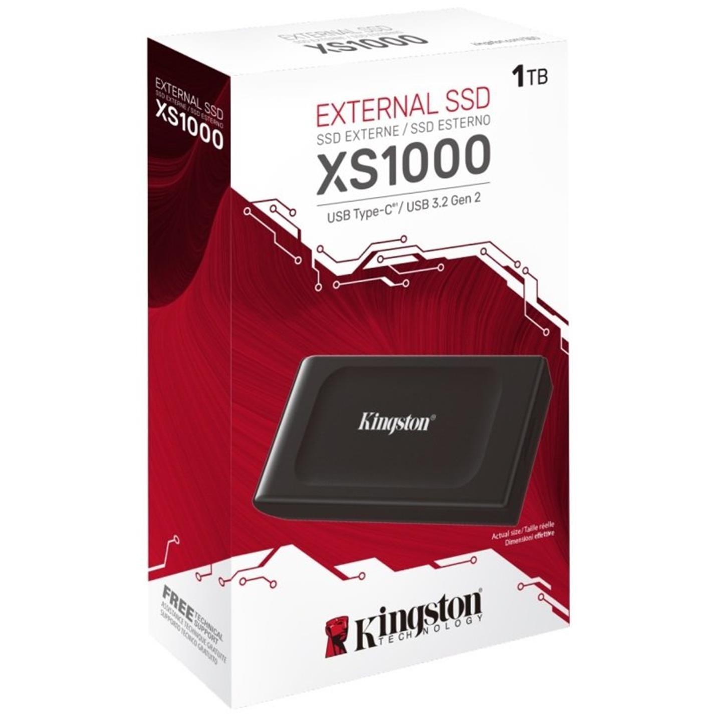 Black - Kingston Technology - XS1000 1TB USB-C External SSD - 6