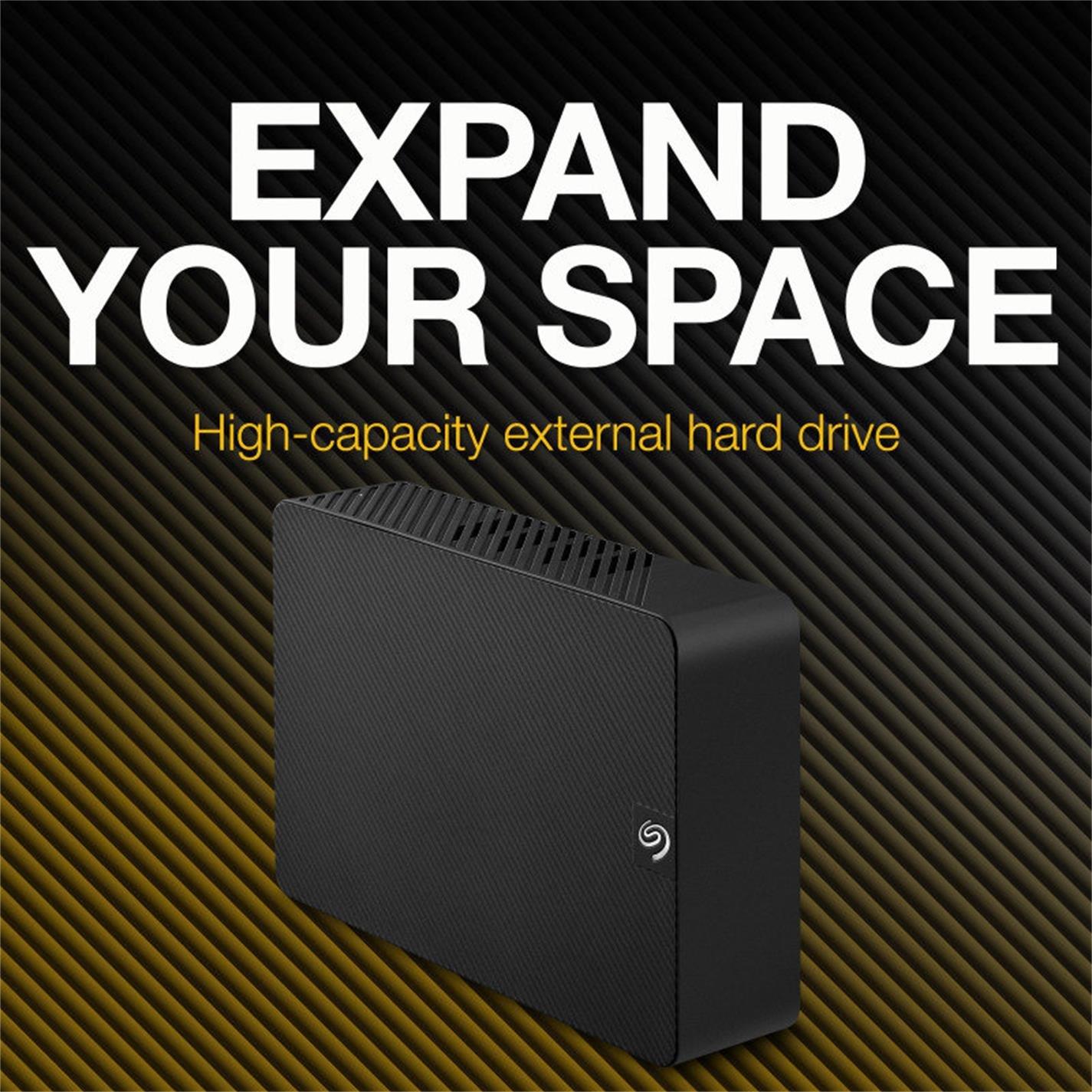 Black - Seagate - Expansion 8TB USB-A Desktop External Hard Drive - 3