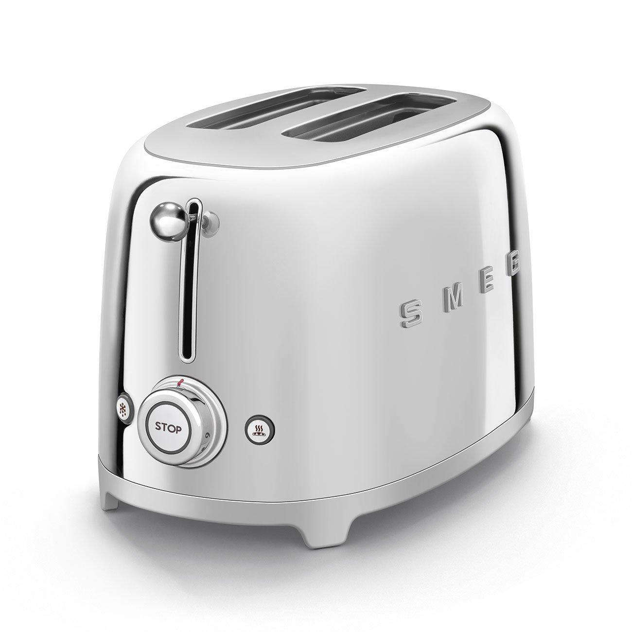Stainless Steel - Smeg - Smeg 50’s Style Jug Kettle Soft Opening & 2 Slice Toaster Extra Wide Slots Pastel Green - 2