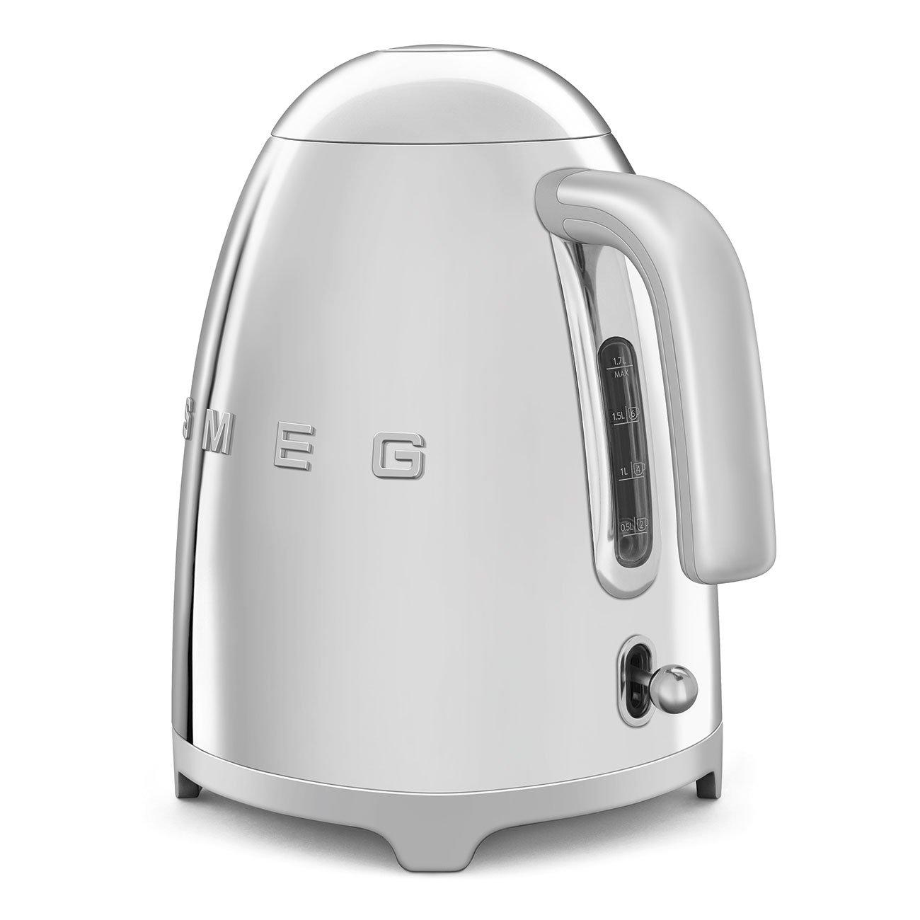 Stainless Steel - Smeg - Smeg 50’s Style Jug Kettle Soft Opening & 2 Slice Toaster Extra Wide Slots Pastel Green - 3