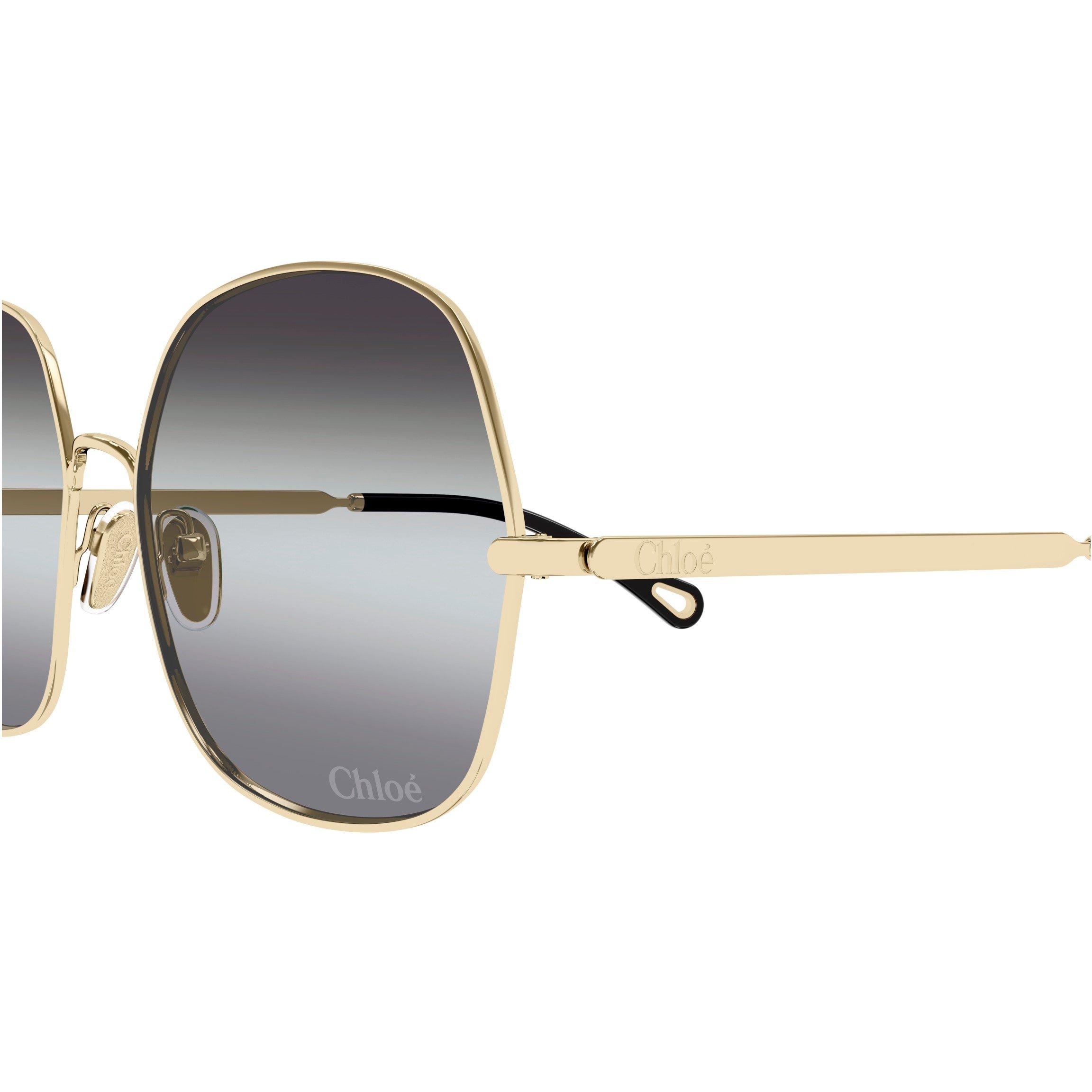 Gold/Grey - Chloe - Women's Oversized Sunglasses - 4