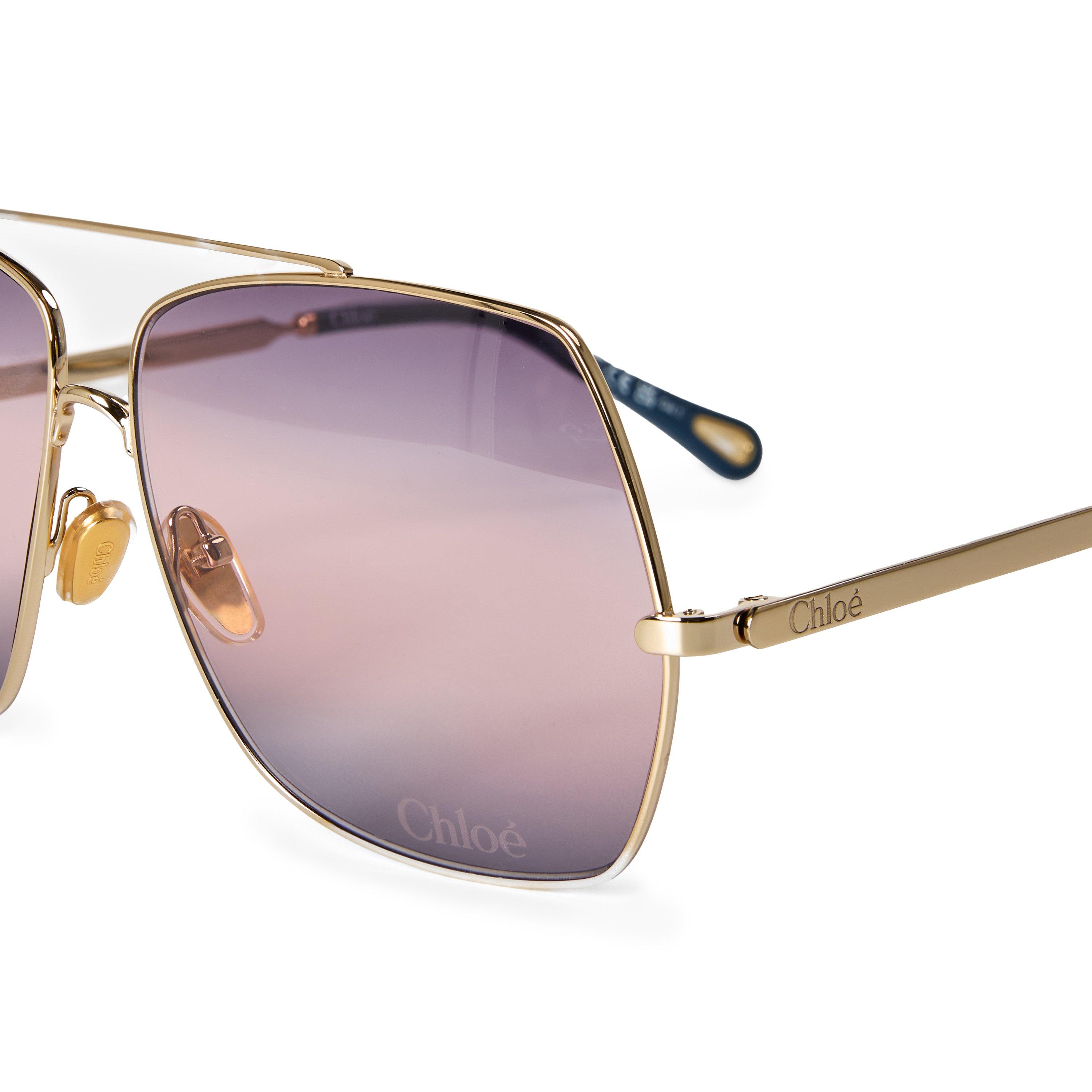 Chloe Sunglasses | Chloe Womens CH0278S Sculptural Metal Oversized