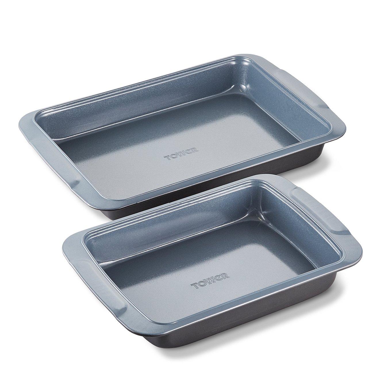French Grey - Tower - Cerasure 2 Piece Roasting Tray - 1
