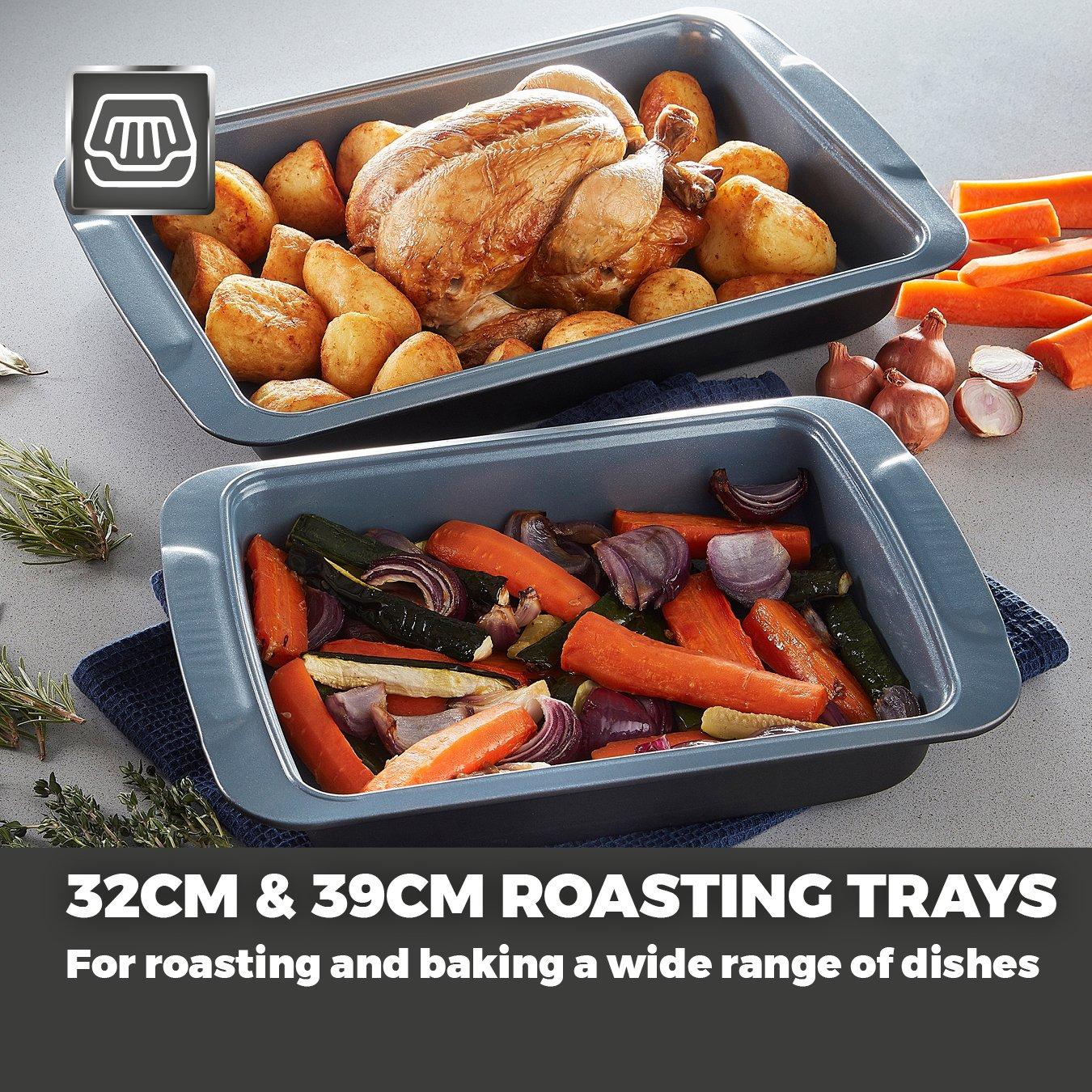 French Grey - Tower - Cerasure 2 Piece Roasting Tray - 3