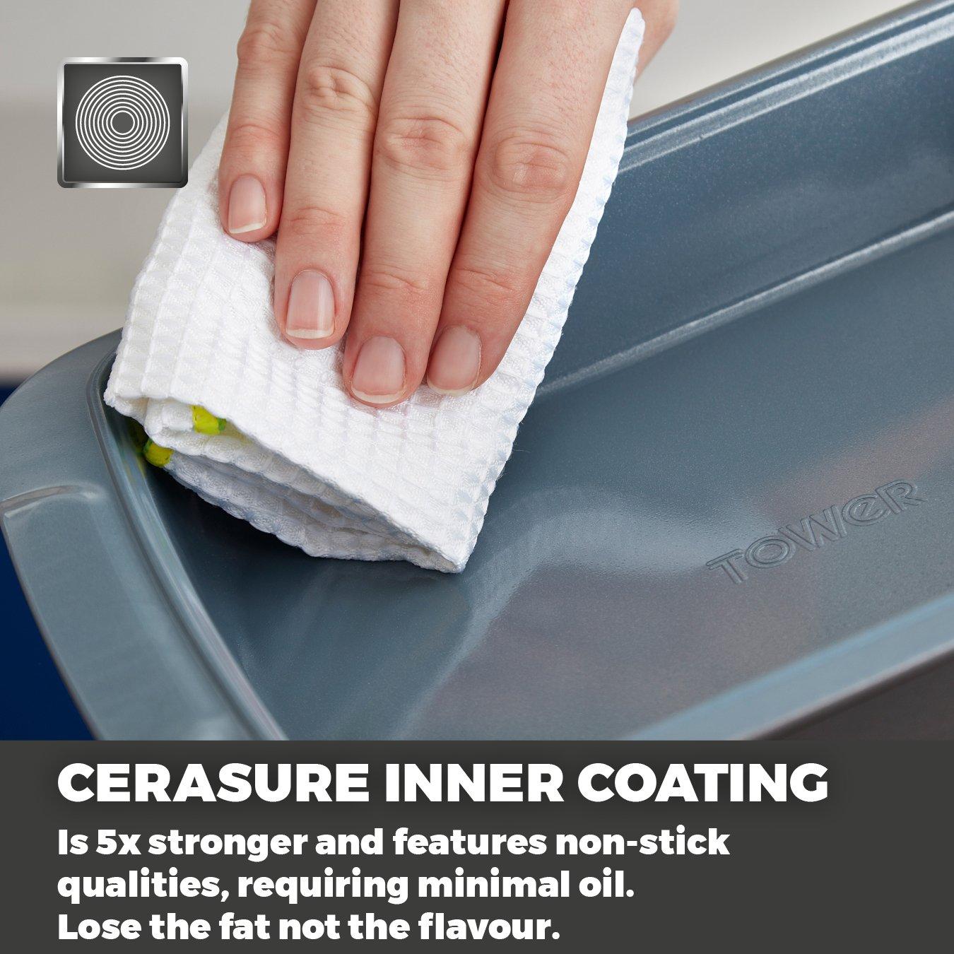 French Grey - Tower - Cerasure 2 Piece Roasting Tray - 4