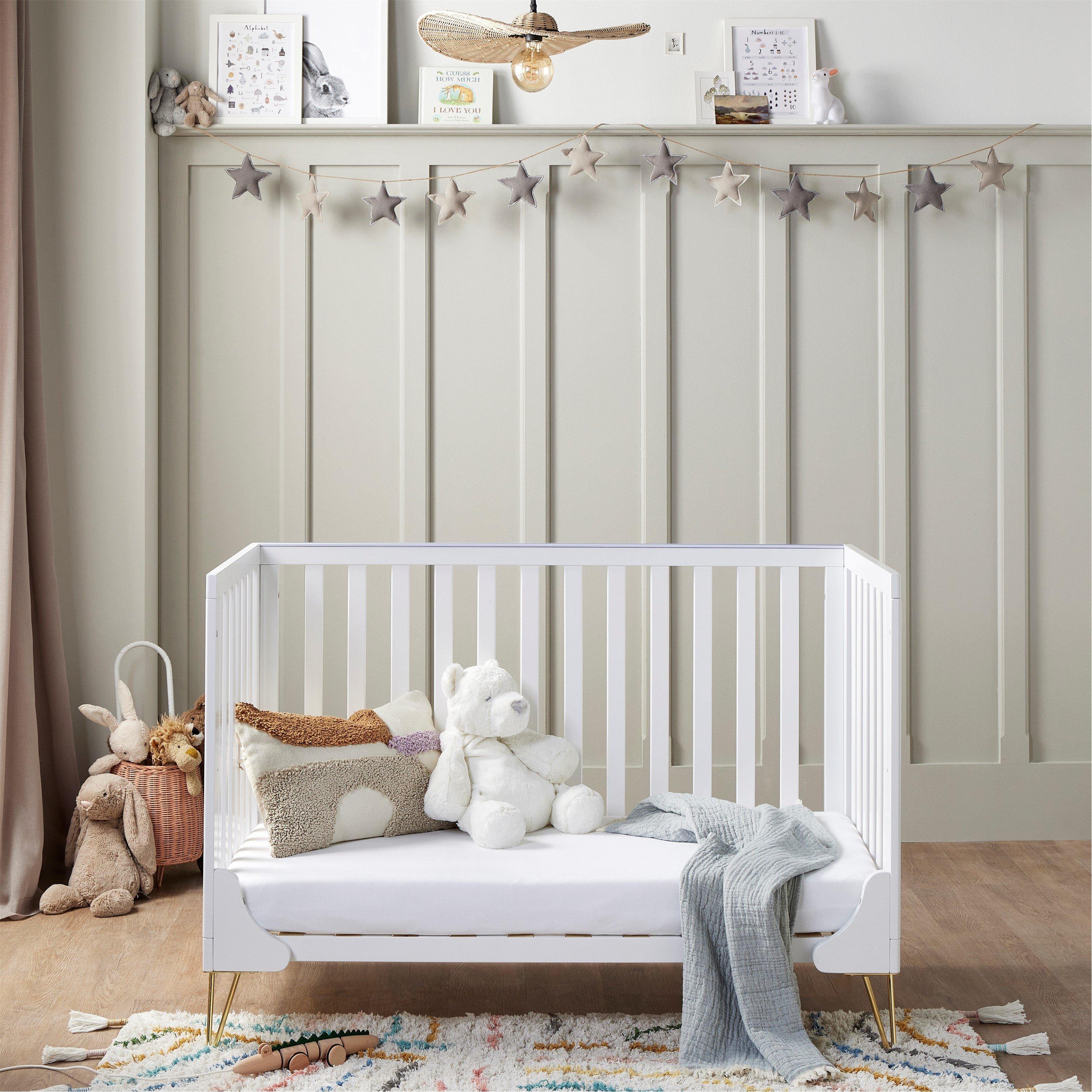 White - Babymore - Kimi Cot Bed White - 4
