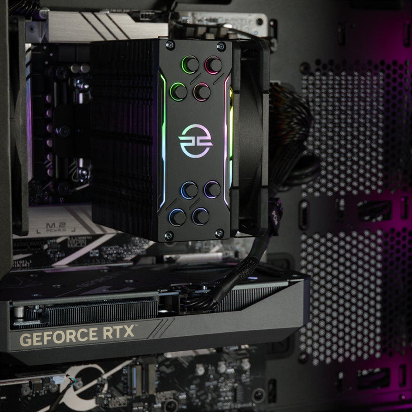 Black - PCSpecialist - Wraith 166 Gaming PC - Intel Core i5-14400F RTX 5060 Ti - 8