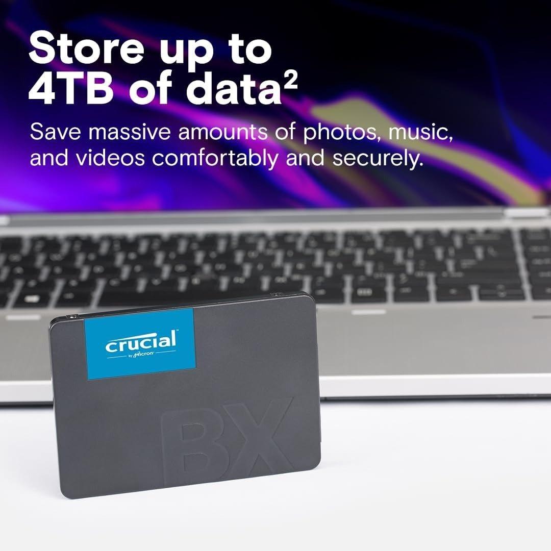 Black - Crucial Technology - BX500 240GB Internal 2.5 Inch SSD - 5