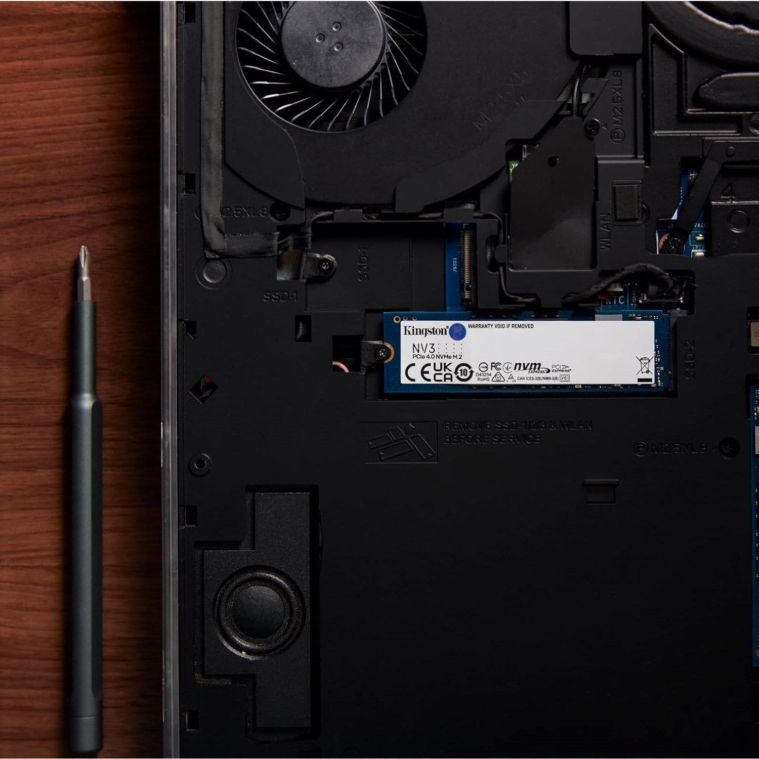 Black - Kingston Technology - Kingston NV3 500GB Internal M.2 SSD - 3