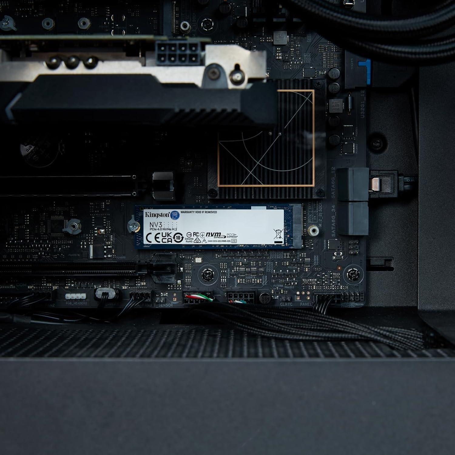 Black - Kingston Technology - Kingston NV3 500GB Internal M.2 SSD - 4