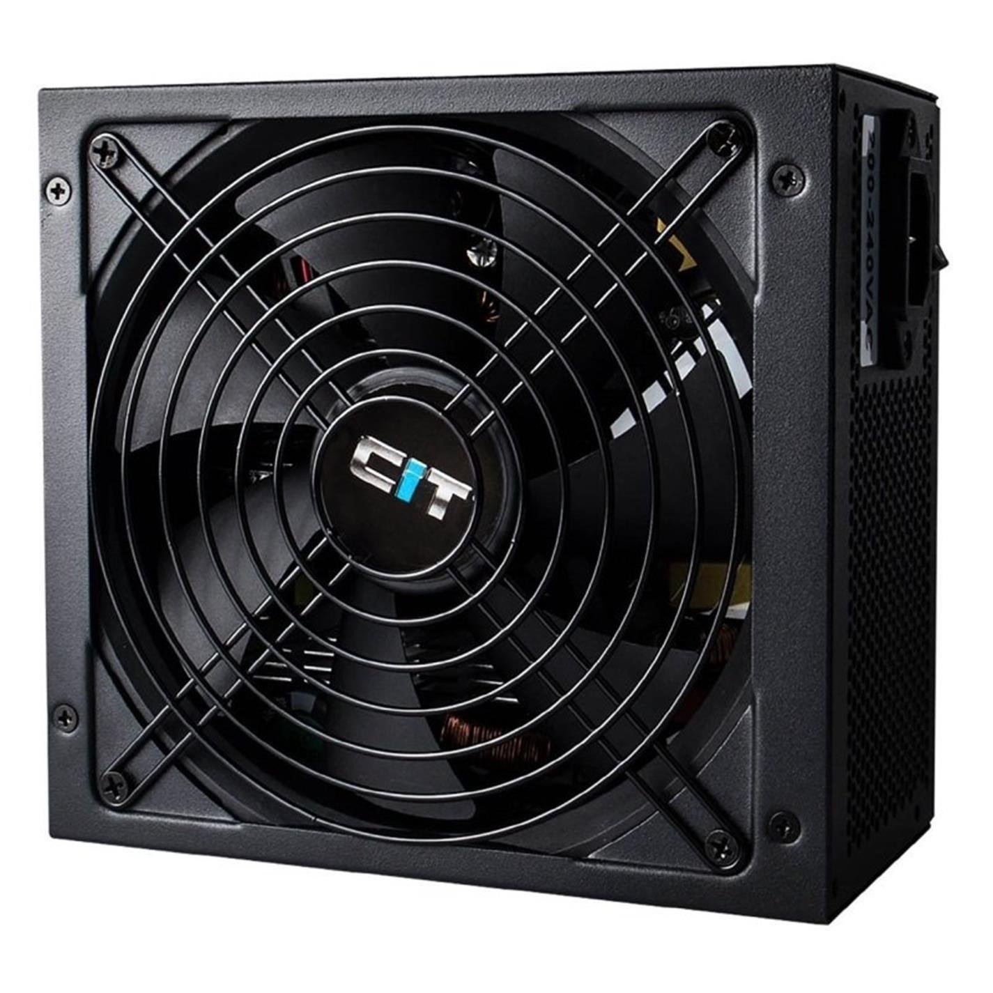Nero - CiT - FX Pro 800W ATX Power Supply Unit APFC 80 Plus Bronze - with 14cm Fan - 3