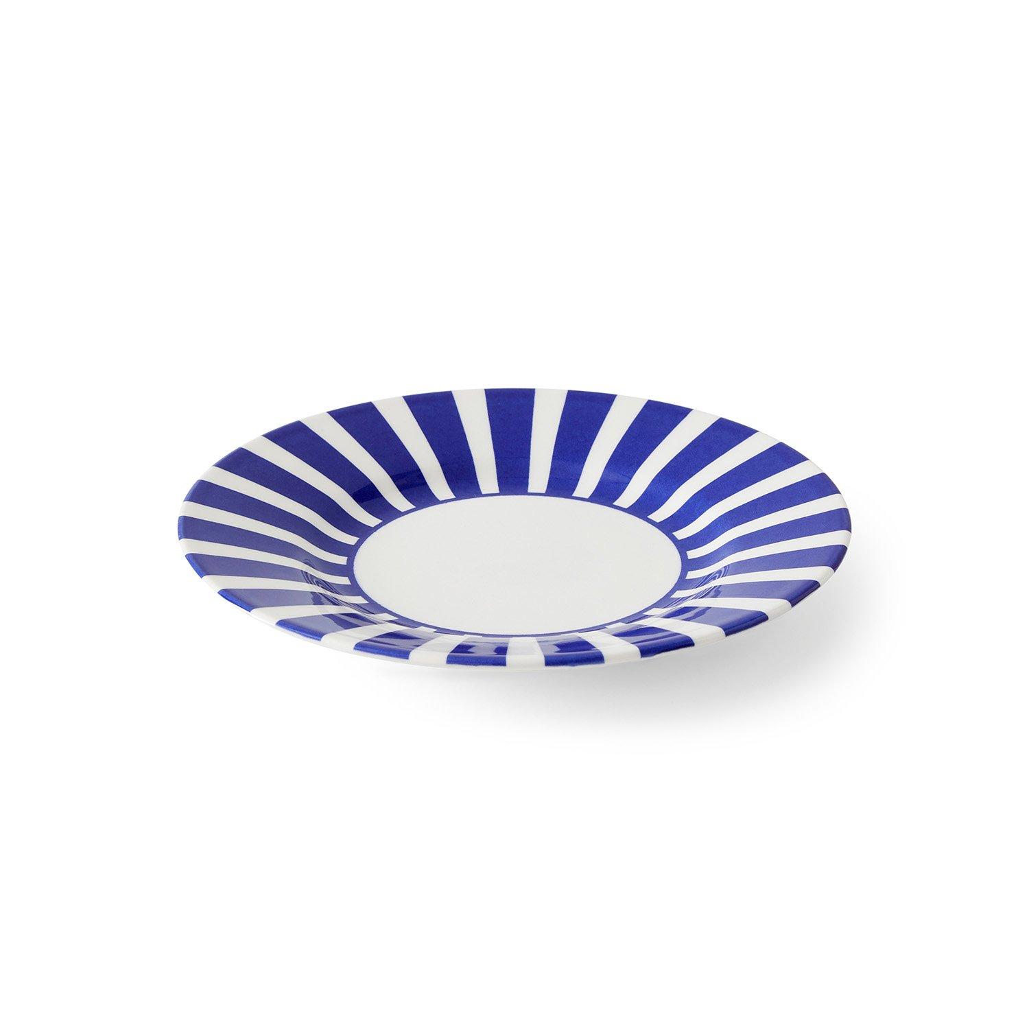 Blue White - Spode - Spode Steccato Bold Stripe Set of 4 18cm Plates - 5