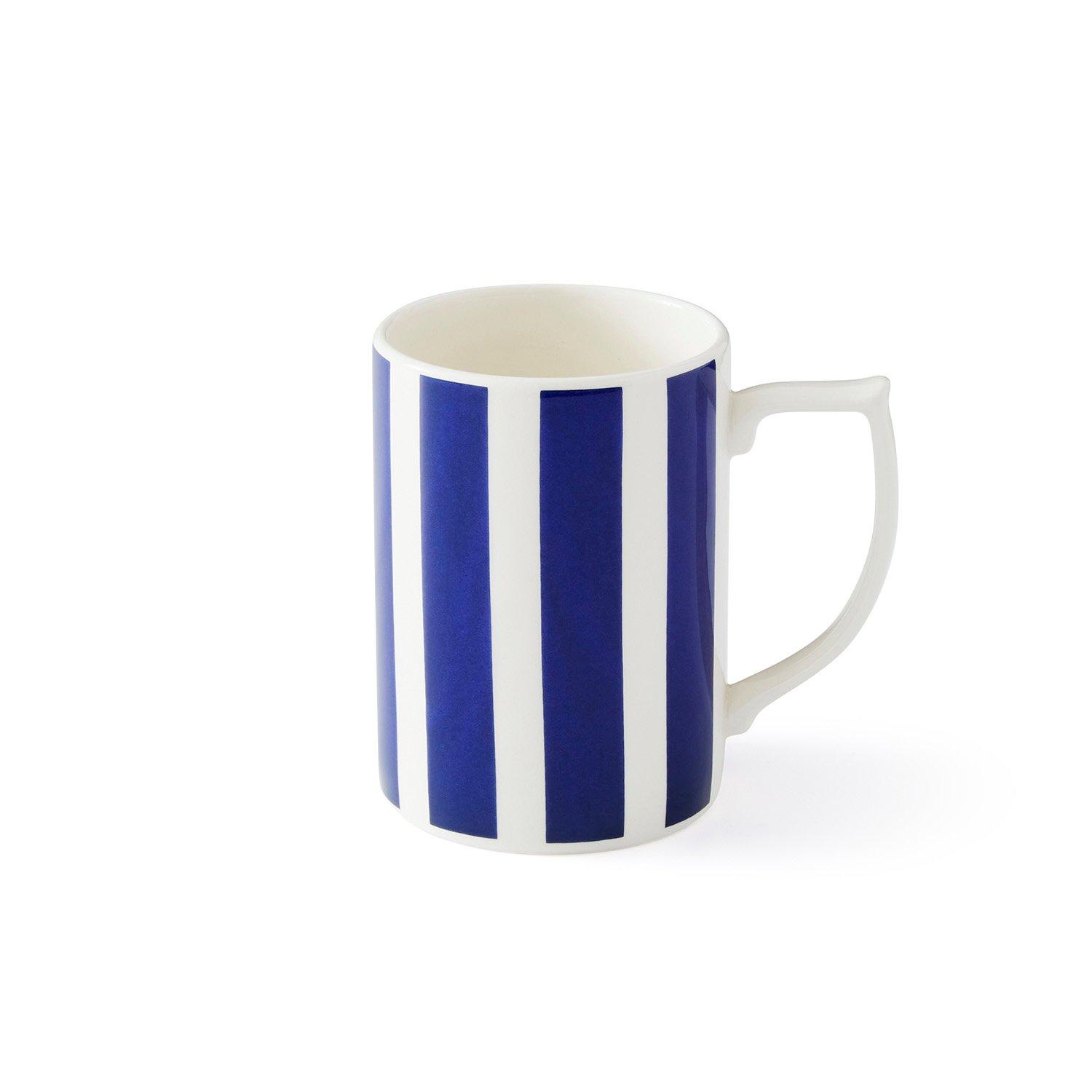 Blue White - Spode - Spode Steccato Bold Stripe Set of 4 Mugs - 5