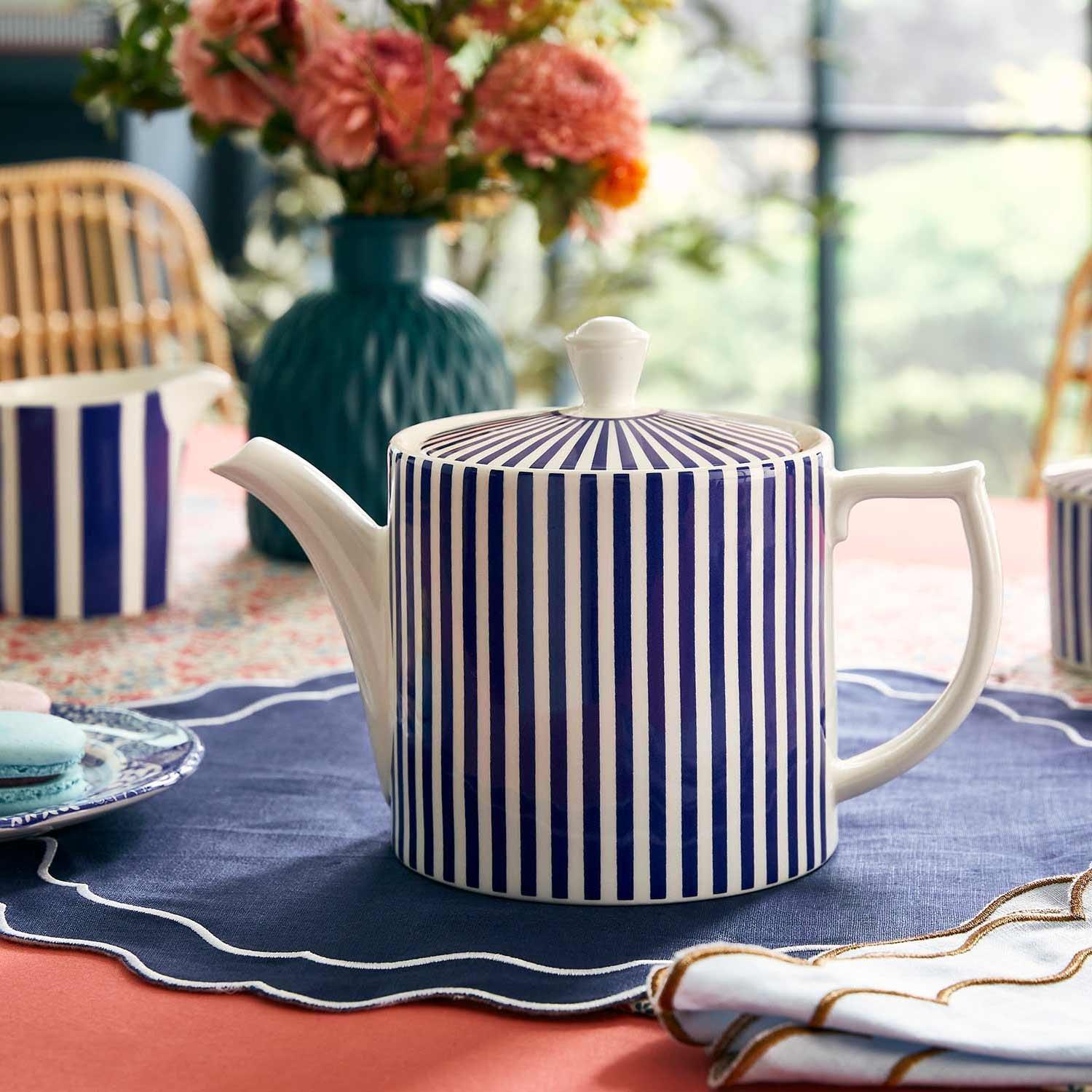 Blue White - Spode - Spode Steccato Teapot - 6