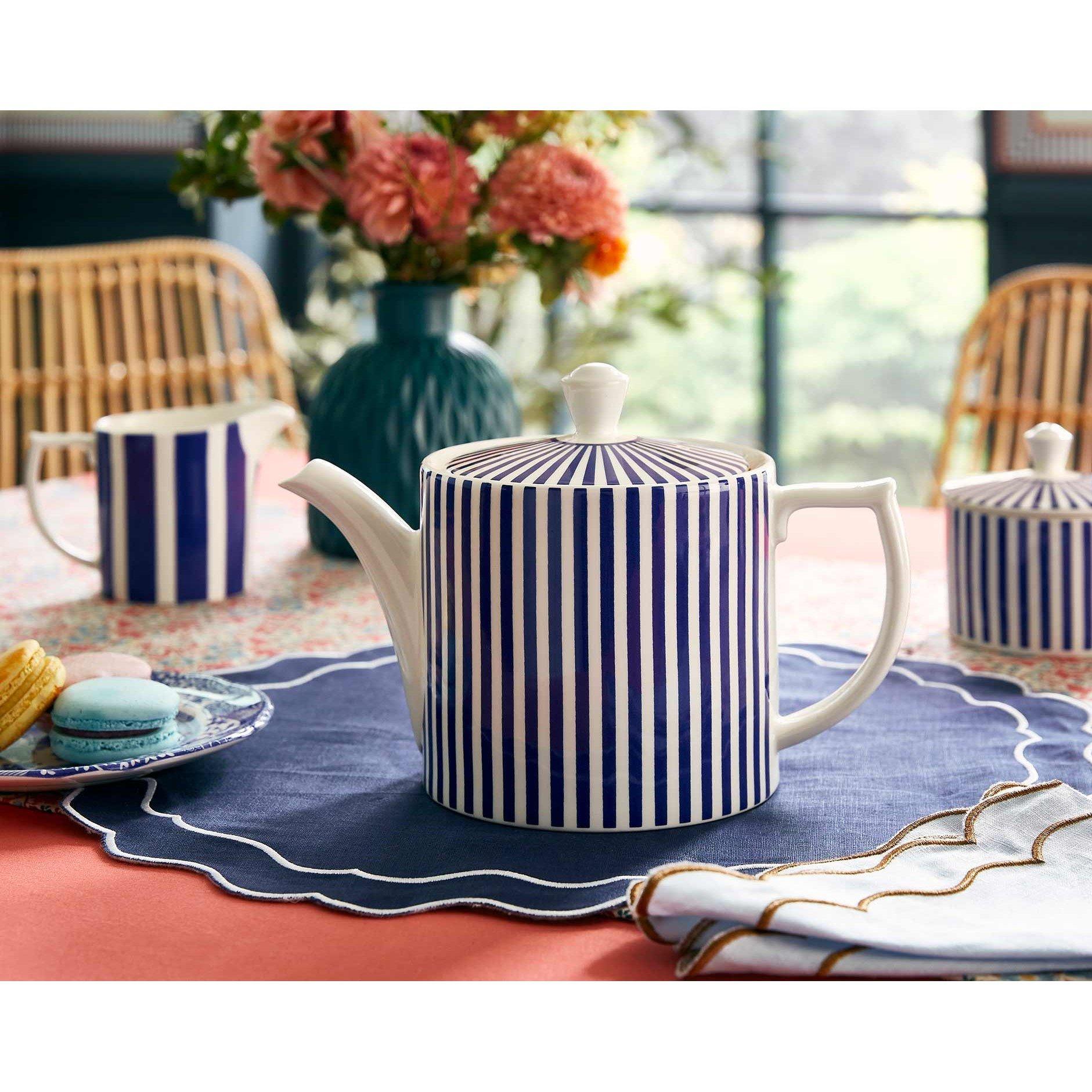 Blue White - Spode - Spode Steccato Teapot - 7