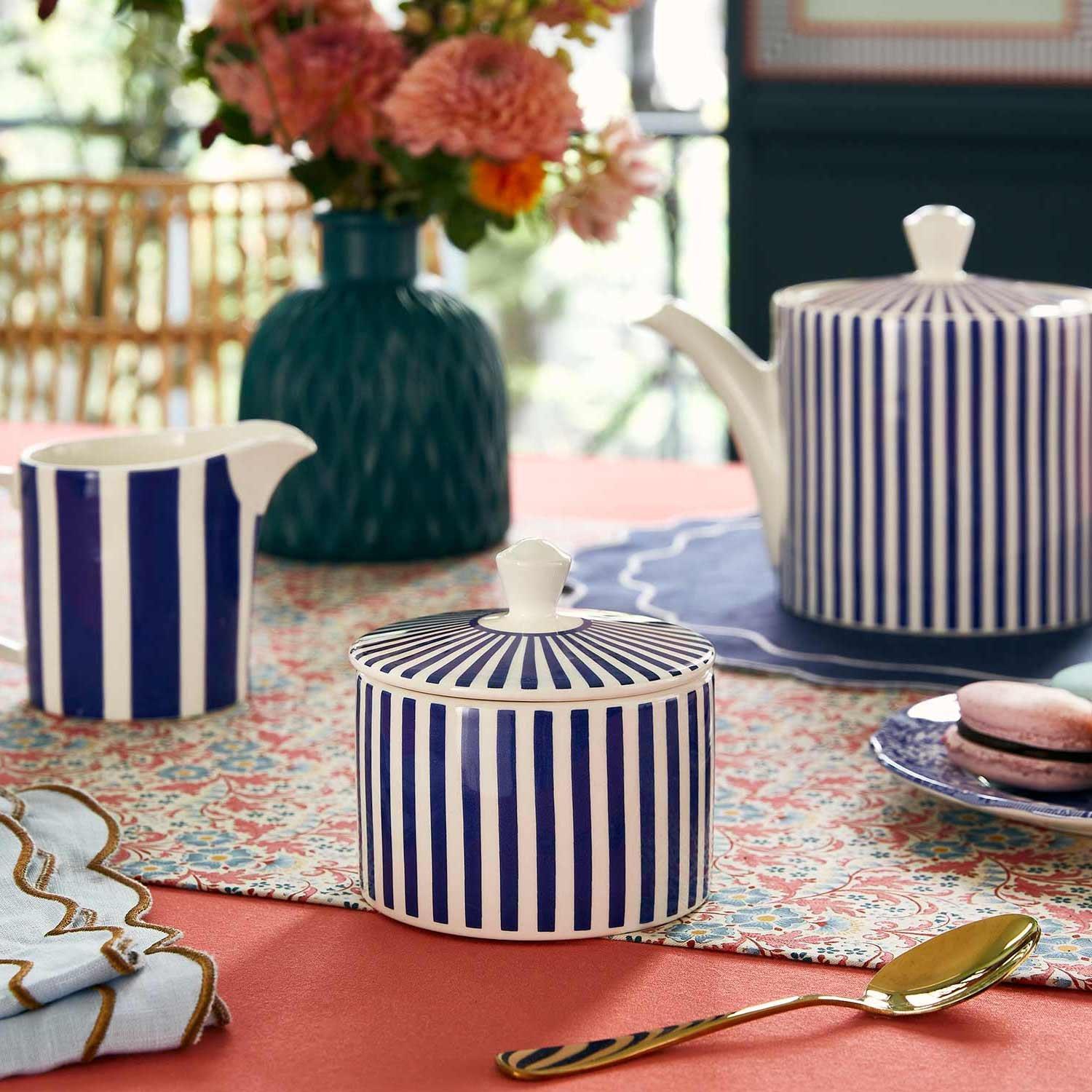 Blue White - Spode - Spode Steccato Covered Sugar Bowl - 6