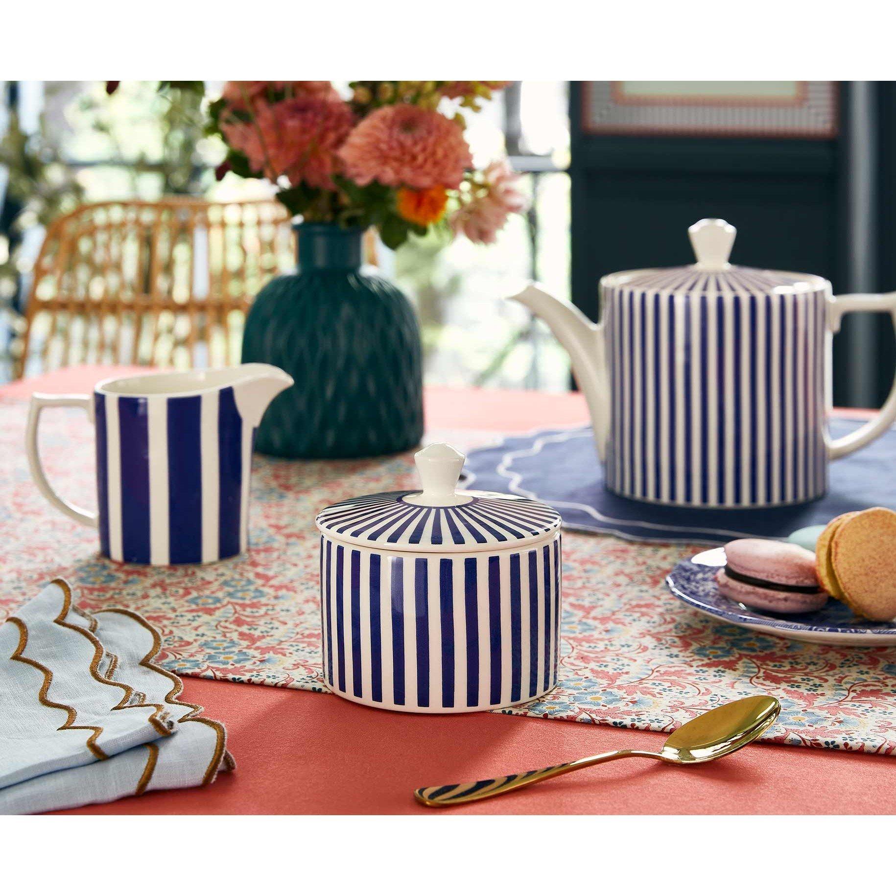 Blue White - Spode - Spode Steccato Covered Sugar Bowl - 7