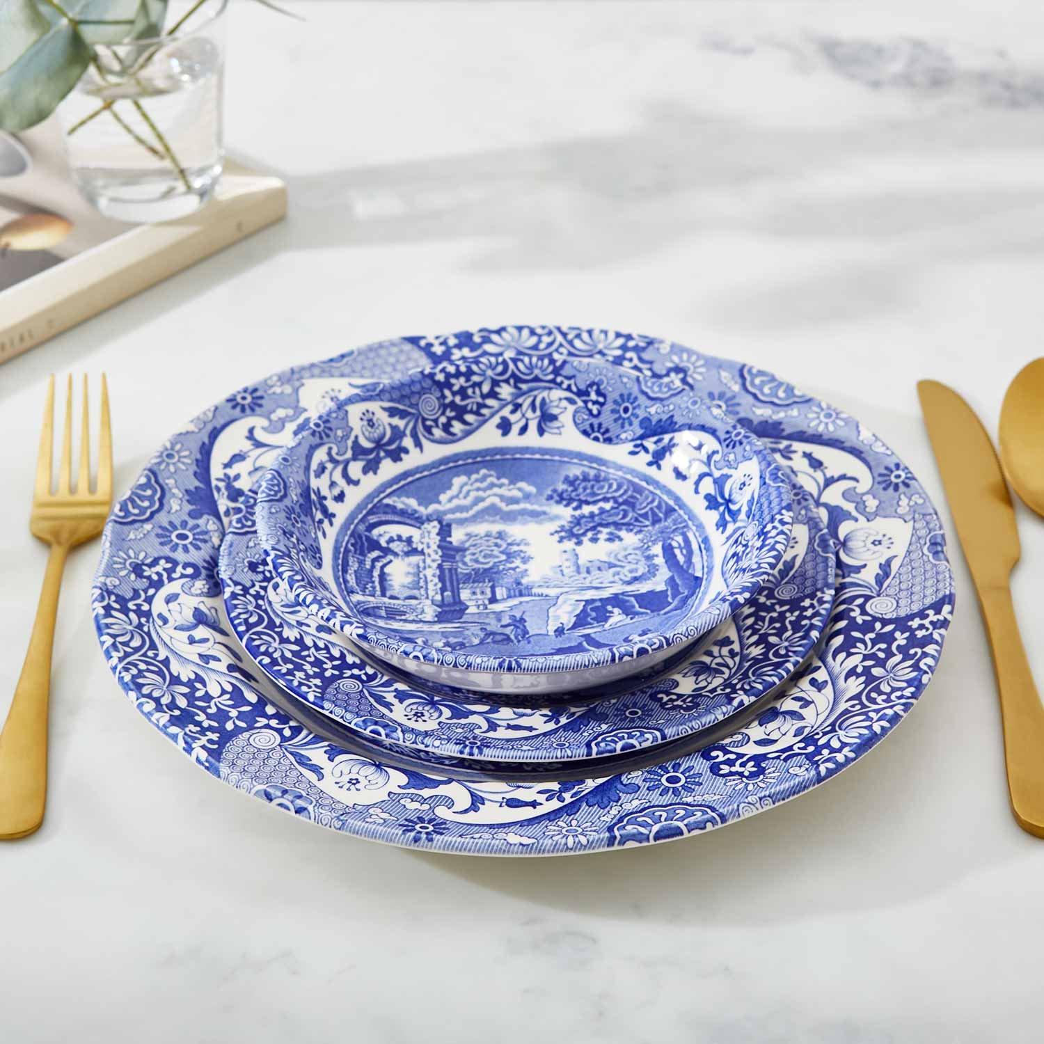 Blue - Spode - Spode Blue Italian Set of 4 Dinner Plates - 6