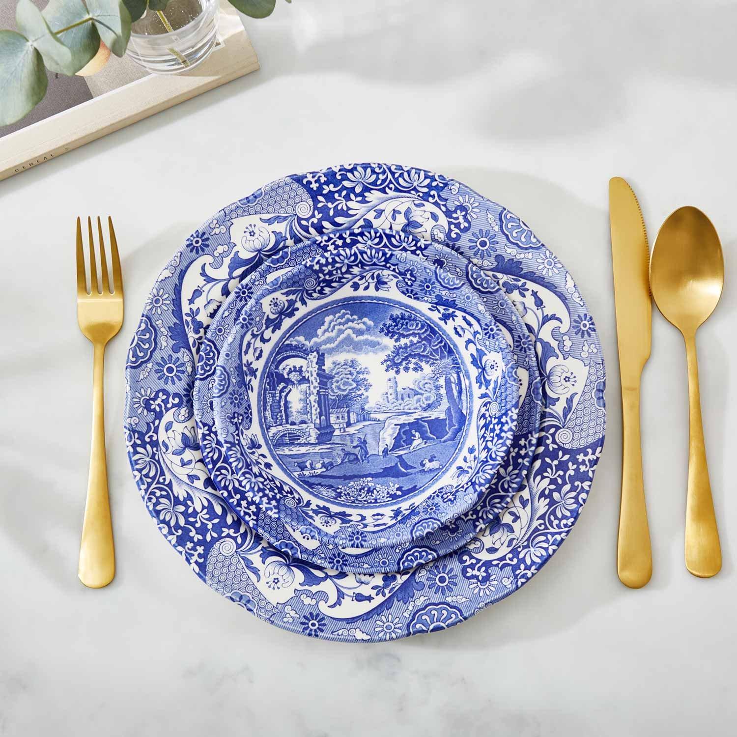Blue - Spode - Spode Blue Italian Set of 4 Dinner Plates - 7
