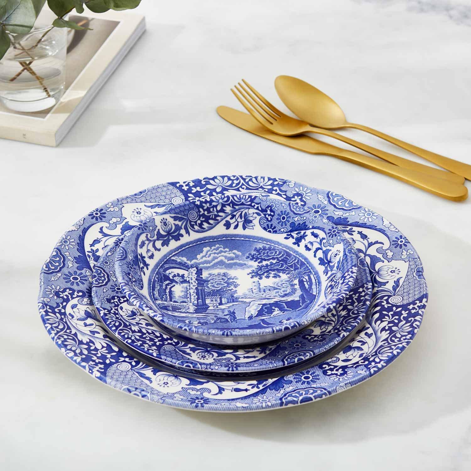 Blue - Spode - Blue Italian Set of 4 Side Plates - 6
