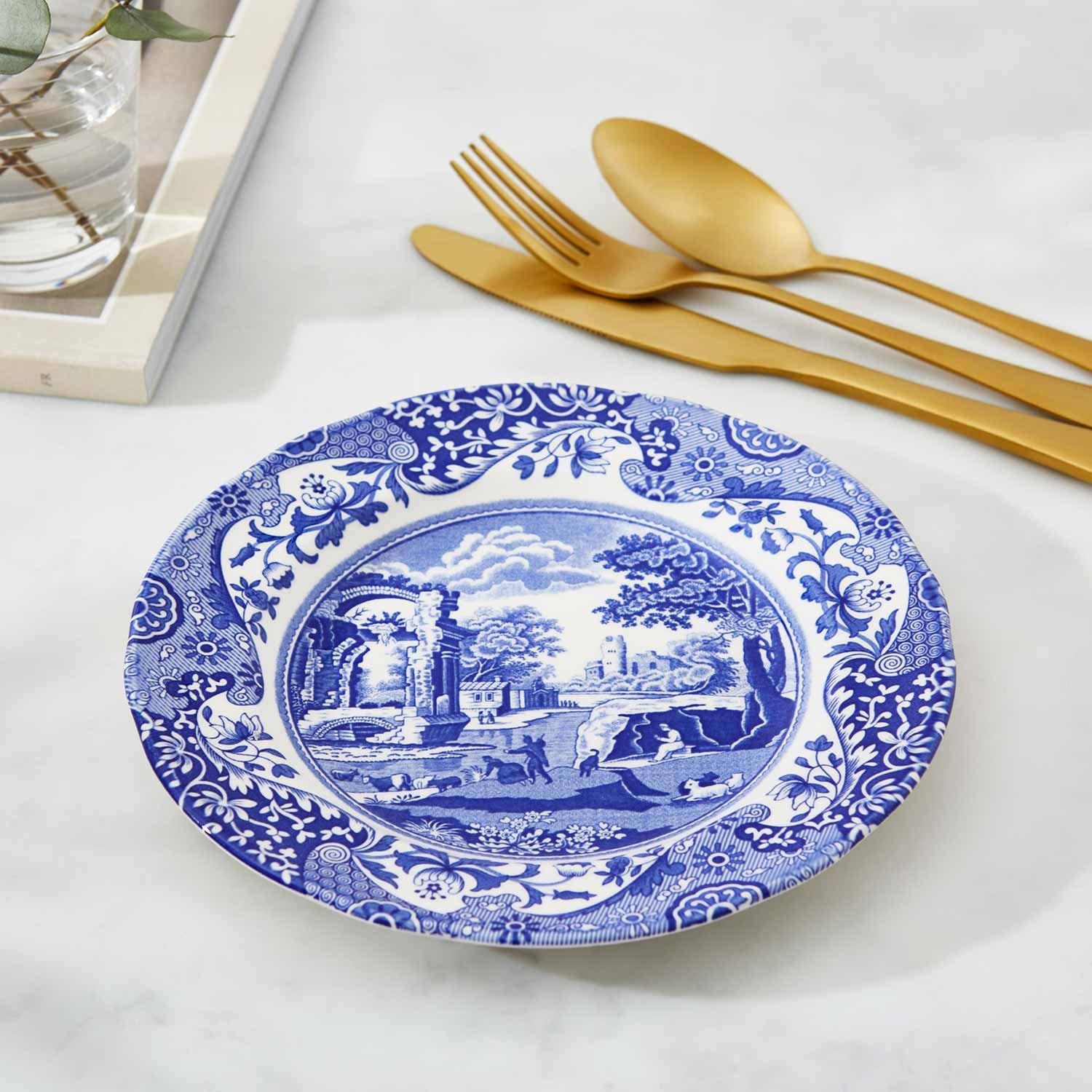 Blue - Spode - Blue Italian Set of 4 Side Plates - 7