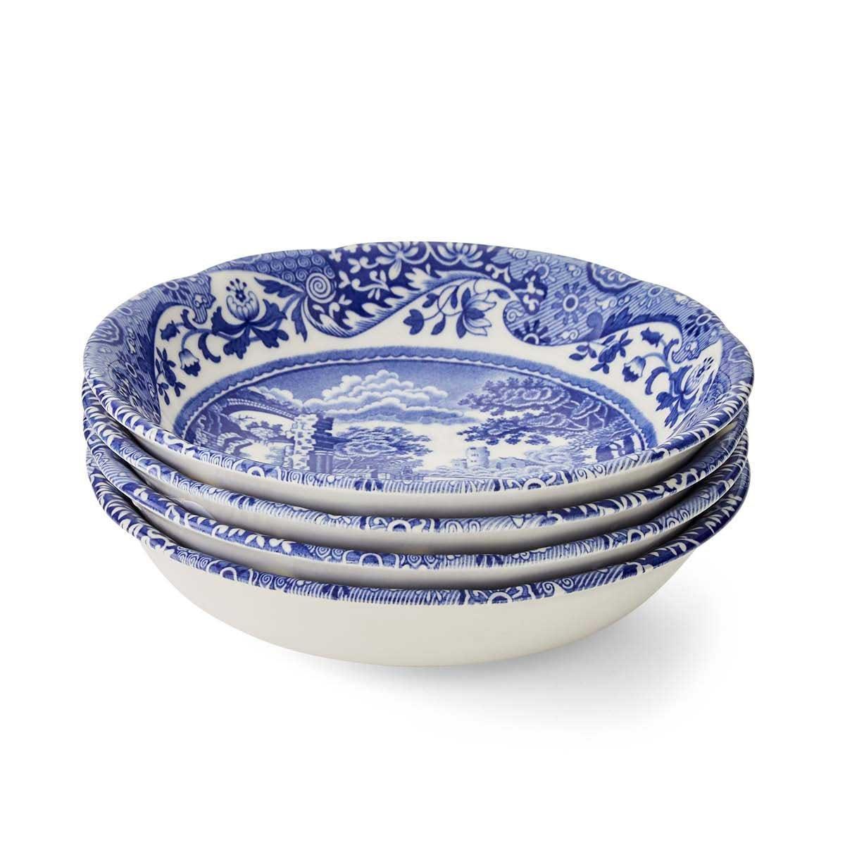 Blue - Spode - Blue Italian Set of 4 15cm Cereal Bowls - 1