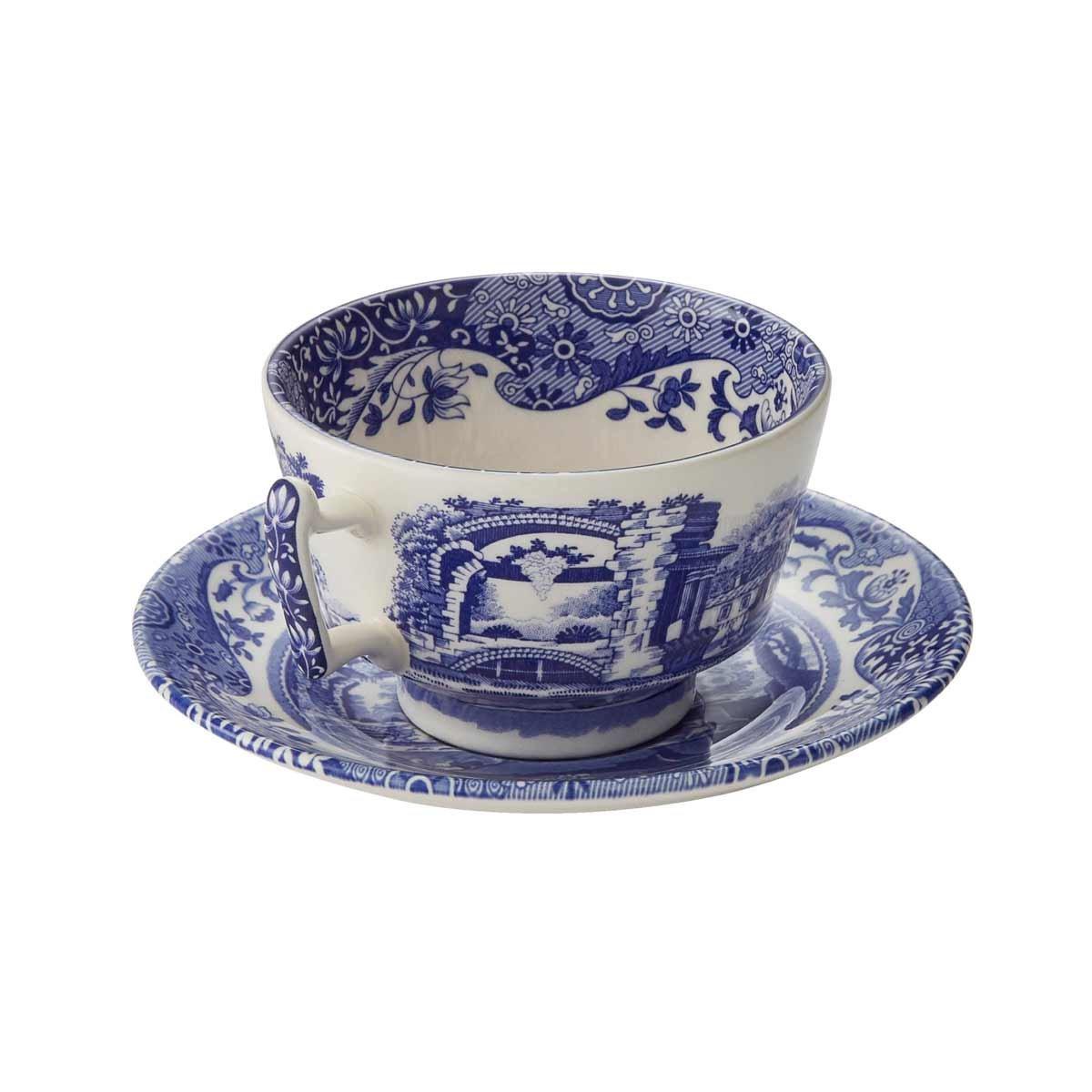 Blue - Spode - Blue Italian Cups & Saucers Set of 4 - 2