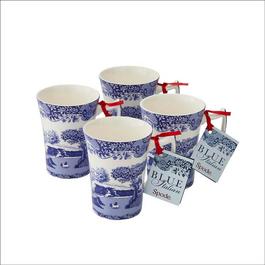 Spode Spode Blue Italian Set of 4 Cottage Mugs