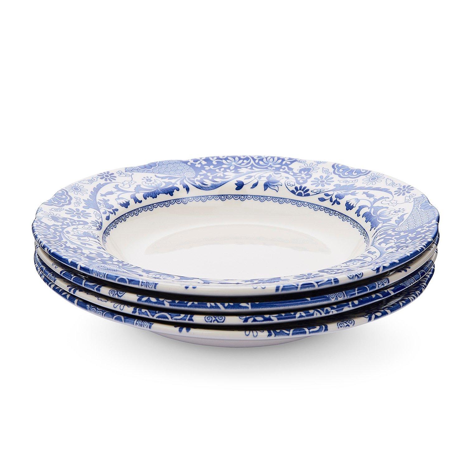 Blue - Spode - Brocato Set of 4 Soup Plates - 1