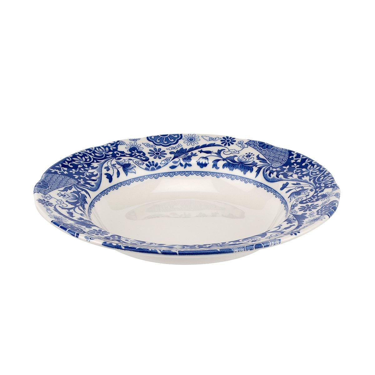 Blue - Spode - Spode Brocato Set of 4 Soup Plates - 2
