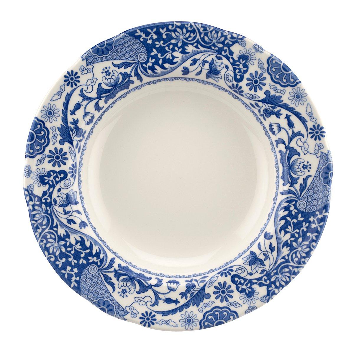 Blue - Spode - Spode Brocato Set of 4 Soup Plates - 4