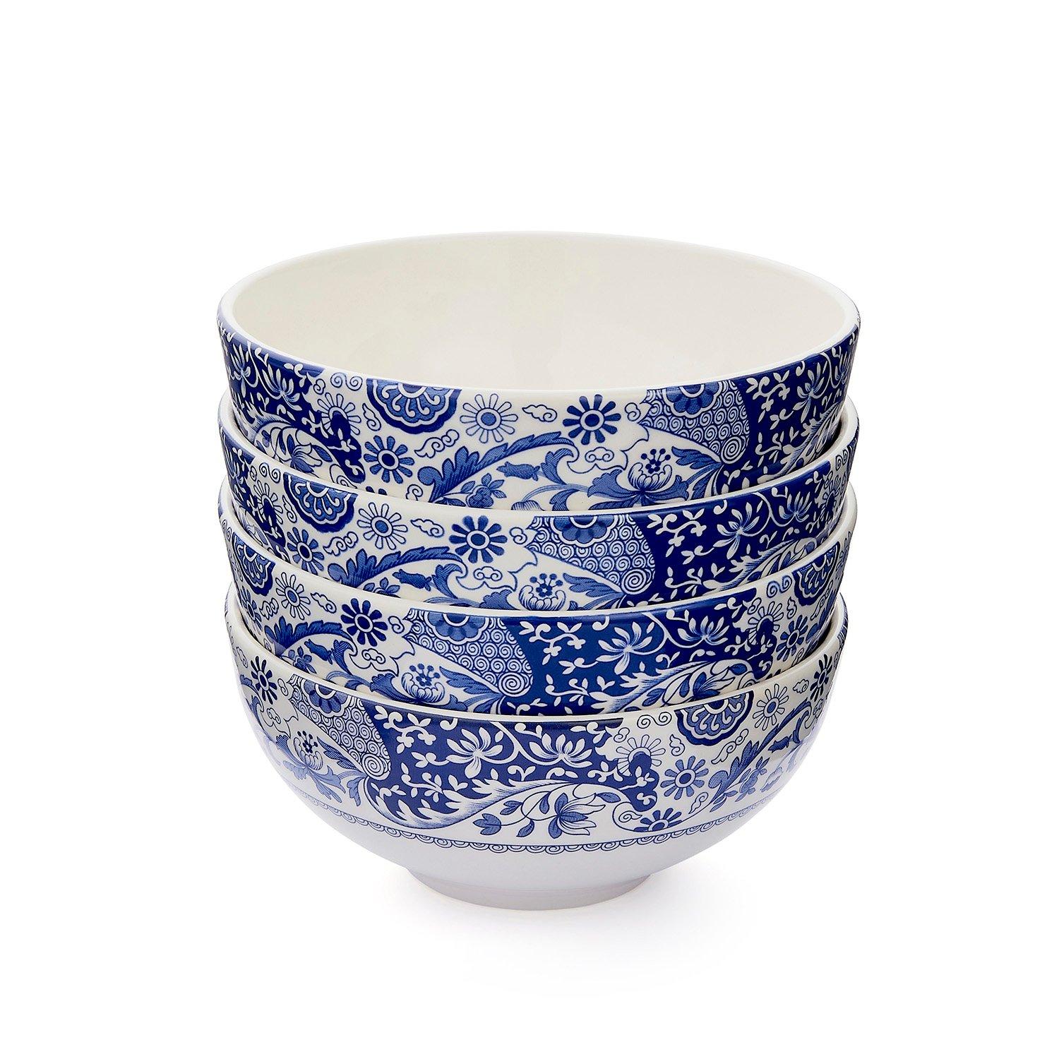 Blue - Spode - Brocato Set of 4 Rimless Bowls - 1