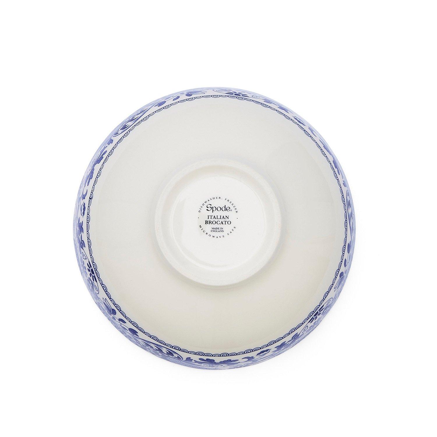 Blue - Spode - Spode Brocato Set of 4 Rimless Bowls - 7